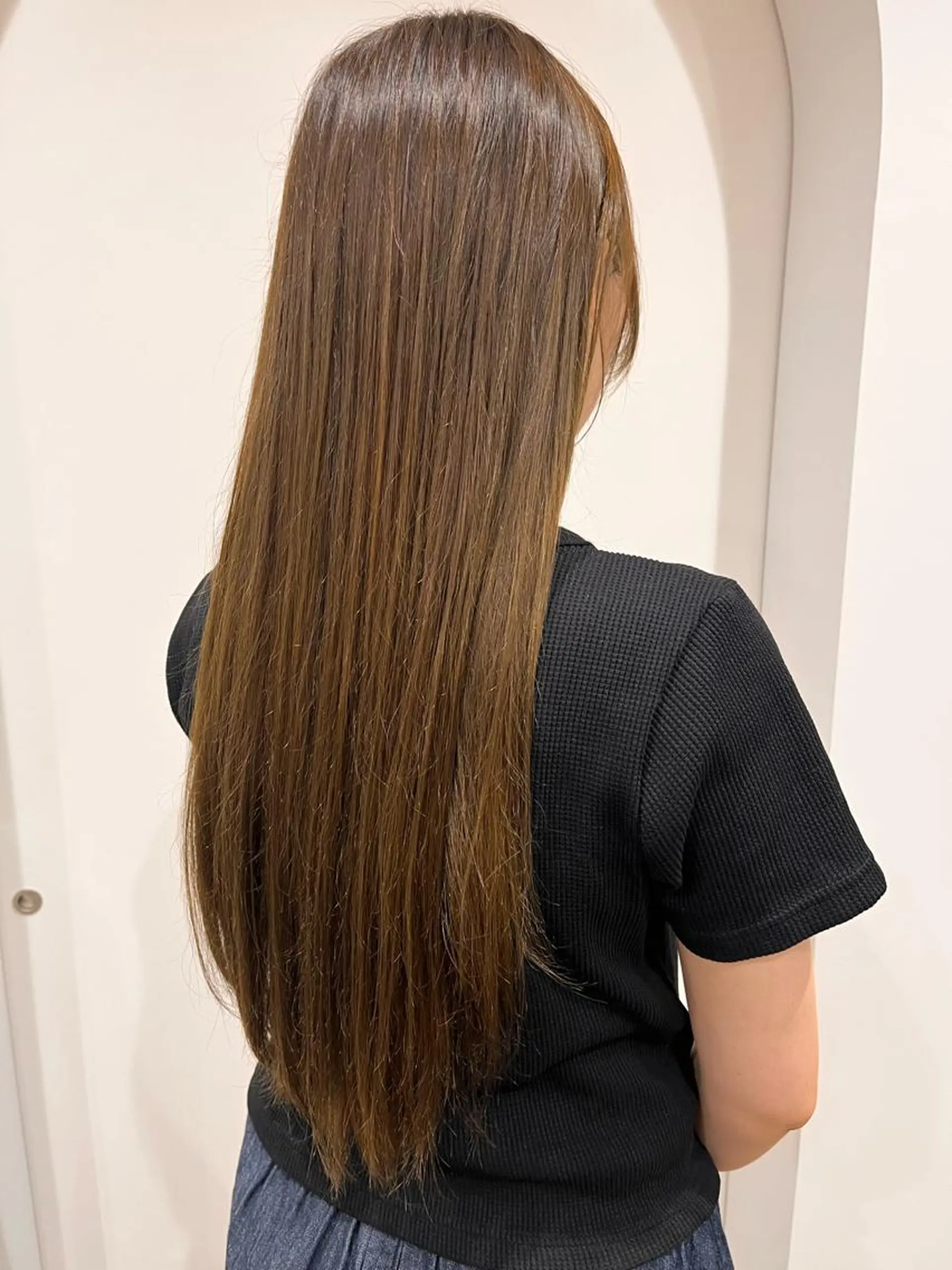 ロング カラー オリーブカラー ヘアカラー トリートメント 武村美咲/ 暖色/艶カラーのヘアスタイル