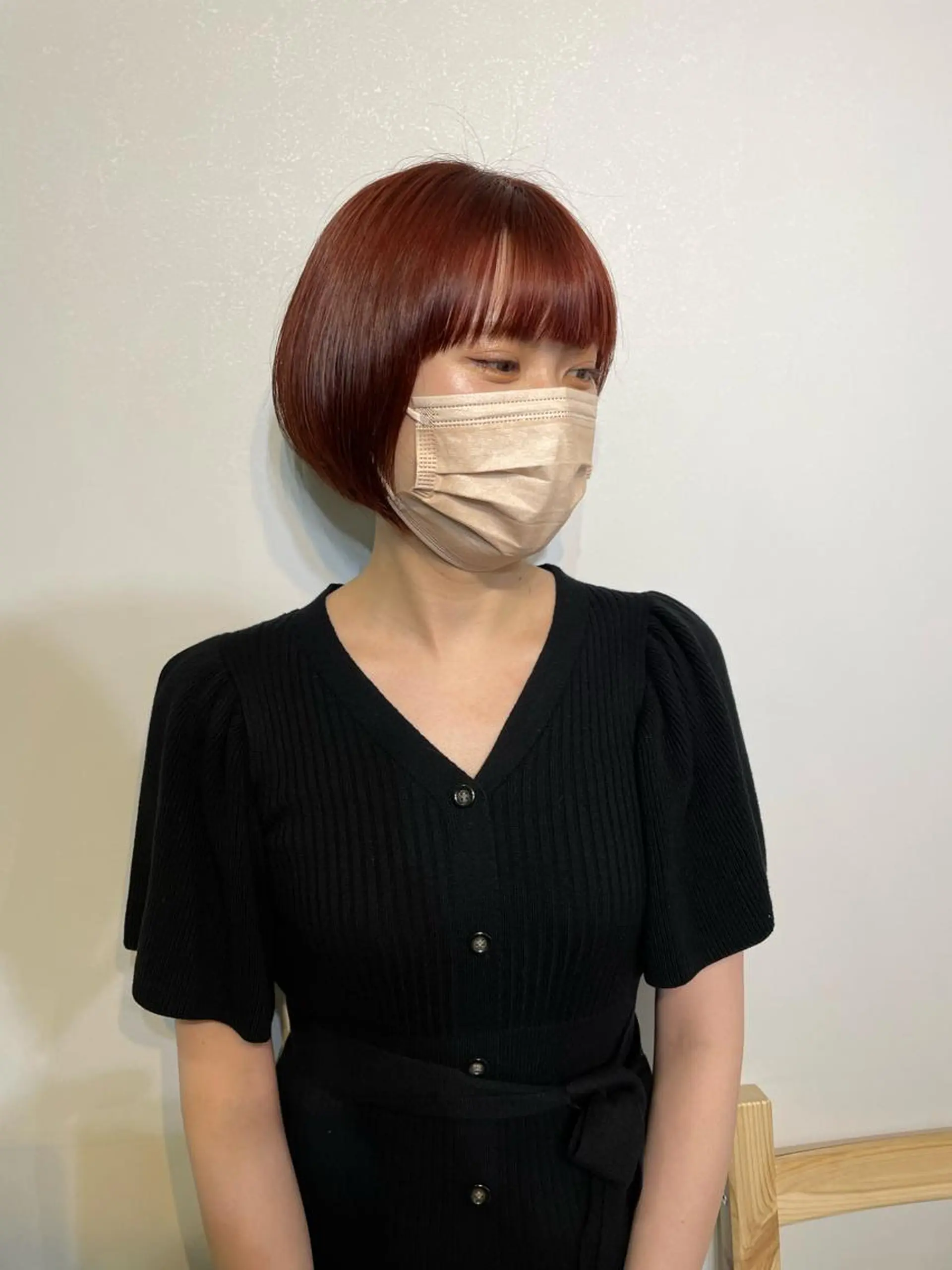 ショート カラー ブリーチ ブリーチなしカラー レイヤーパーマ＊ 顔まわり似合わせのヘアスタイル