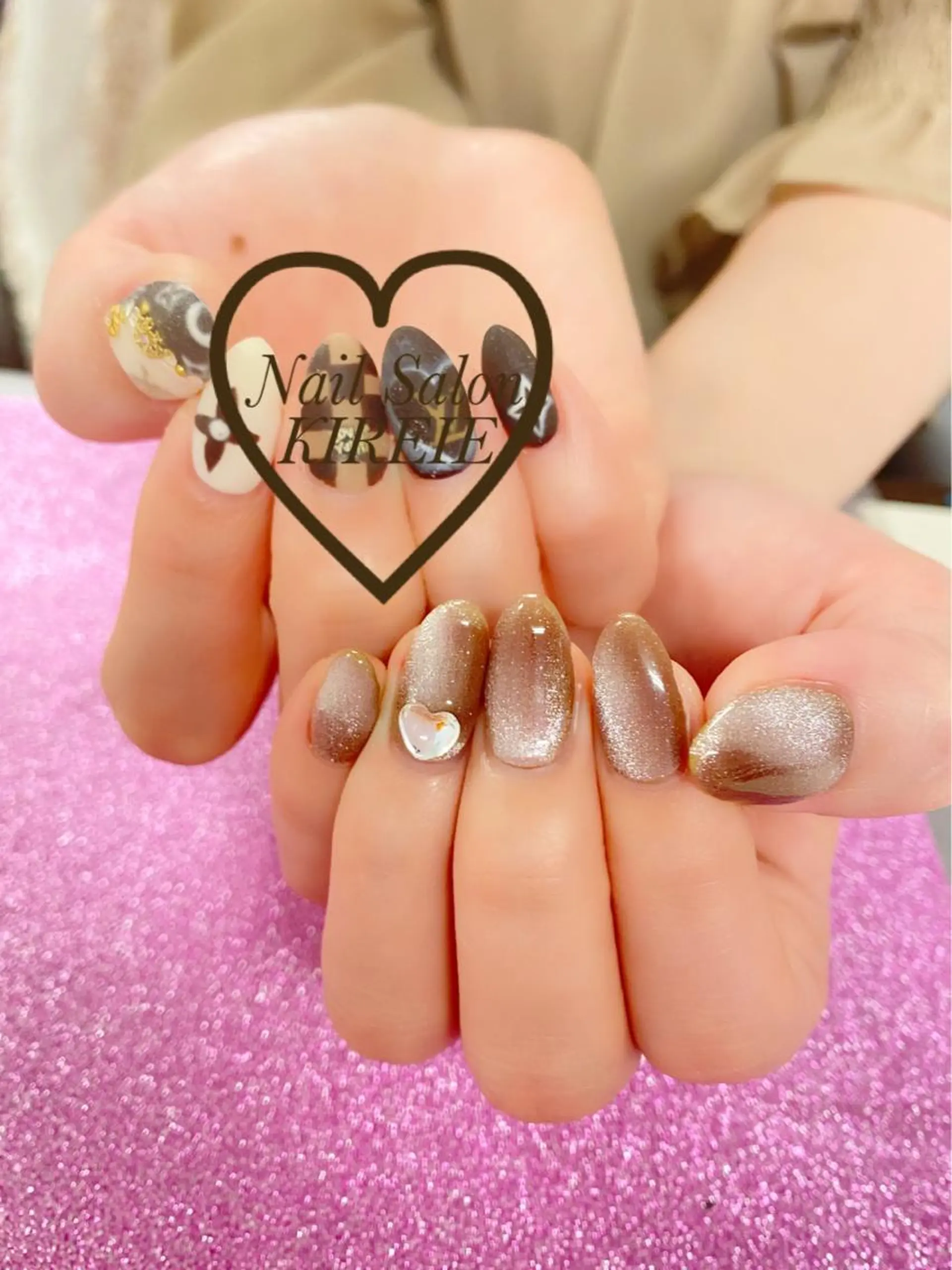 カラー ネイル ジェルネイル バレンタイン KIREIE NAILSのネイルデザイン