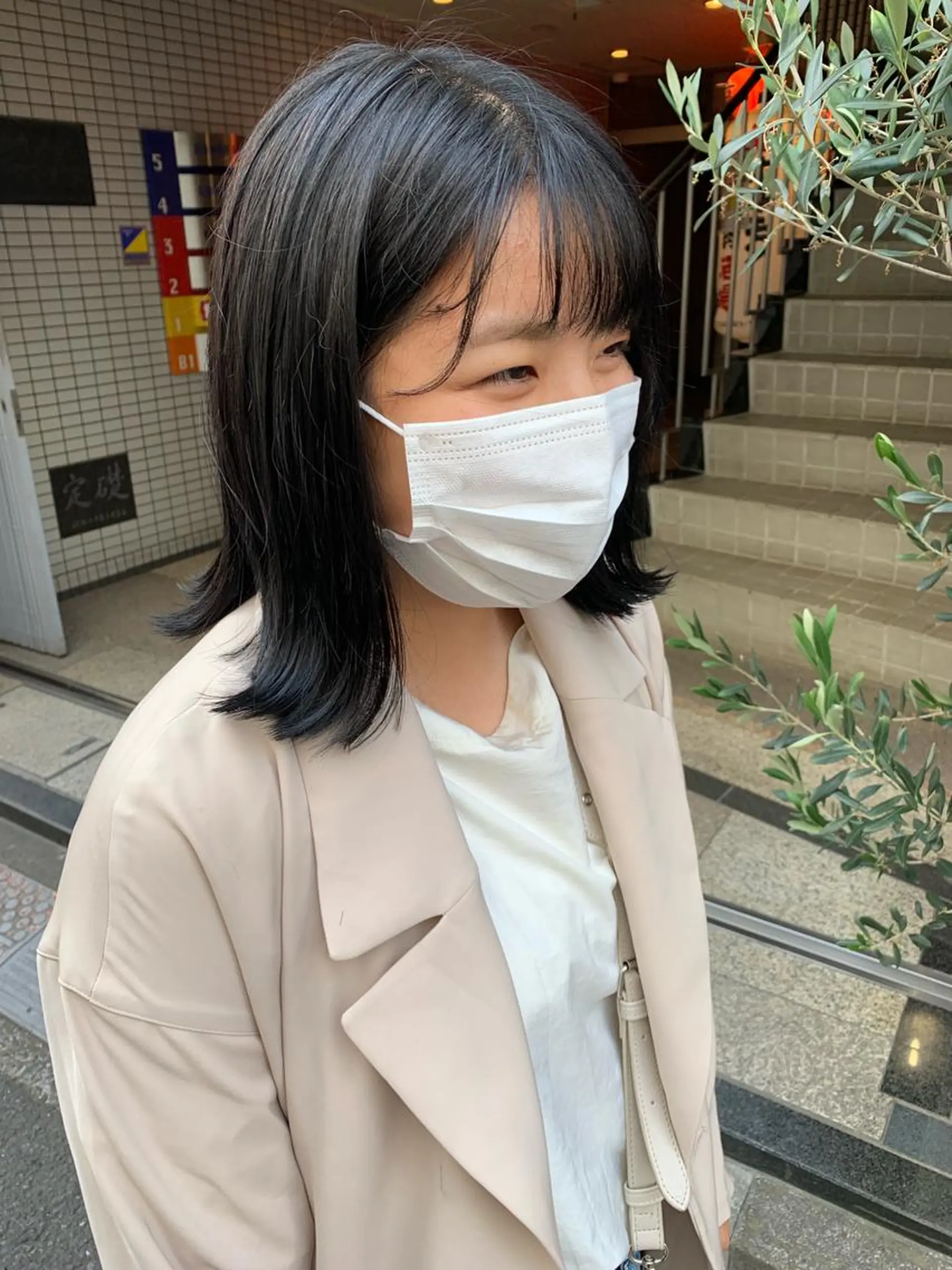 ミディアム カラー ヘアアレンジ 🫧透明感カラー/ ボブ/小笠原汐海🪽のヘアスタイル