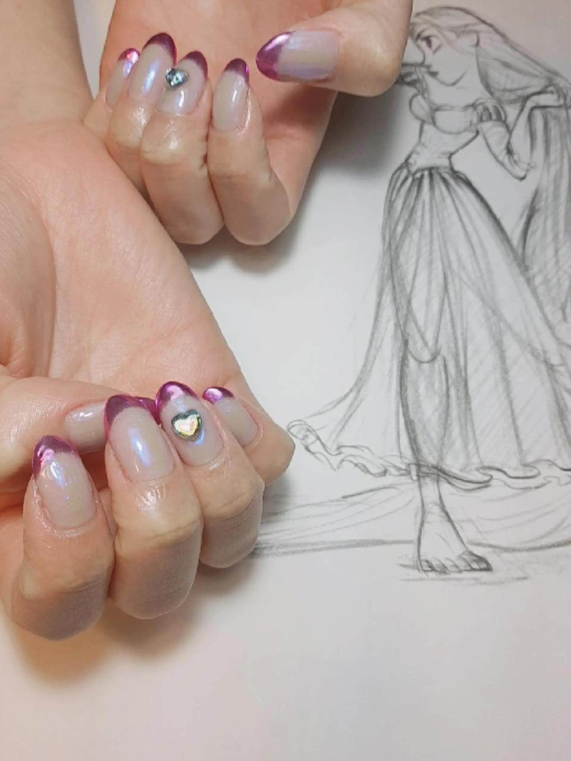 ネイル フレンチネイル ミラーネイル owlnail /持込みデザイン専門のネイルデザイン