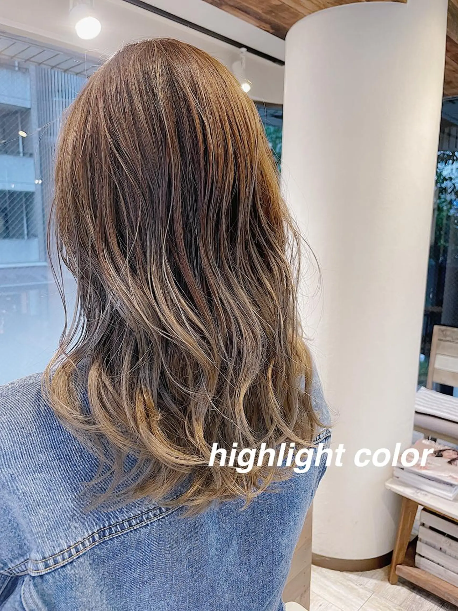 ミディアム カラー カット ヘアカラー トリートメント 西山竜一 /大人ナチュラルのヘアスタイル