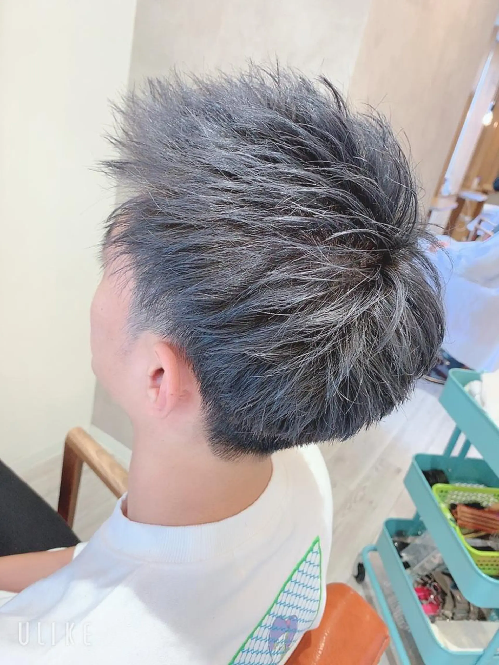 ショート カラー メンズ メンズブリーチ アッシュ ブリーチ ダブルカラー バイオレットカラー カット ヘッドスパ Eleanor川崎 桑原淳光のヘアスタイル