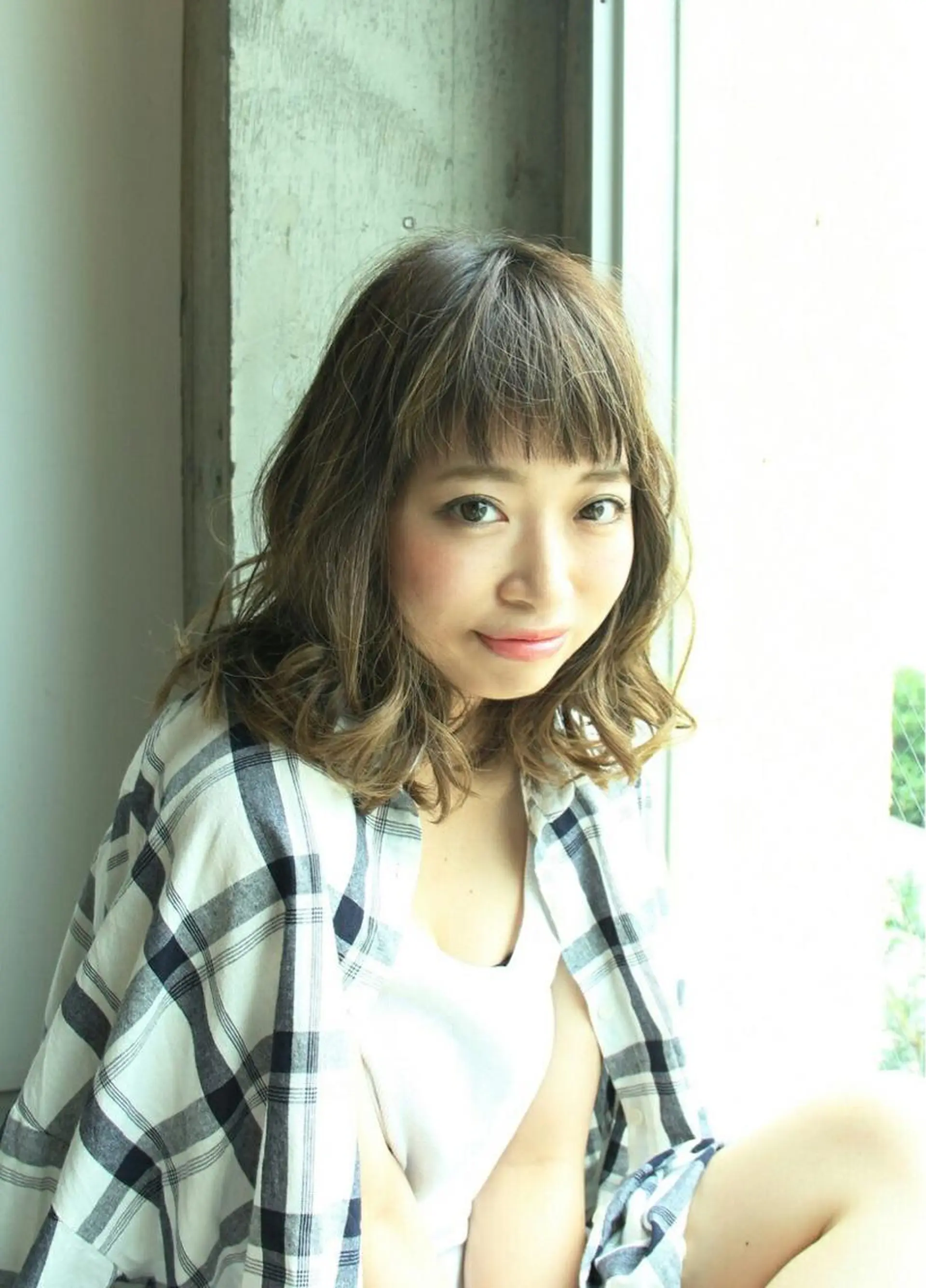 ミディアム カット パーマ トリートメント 菊池 貢平のヘアスタイル