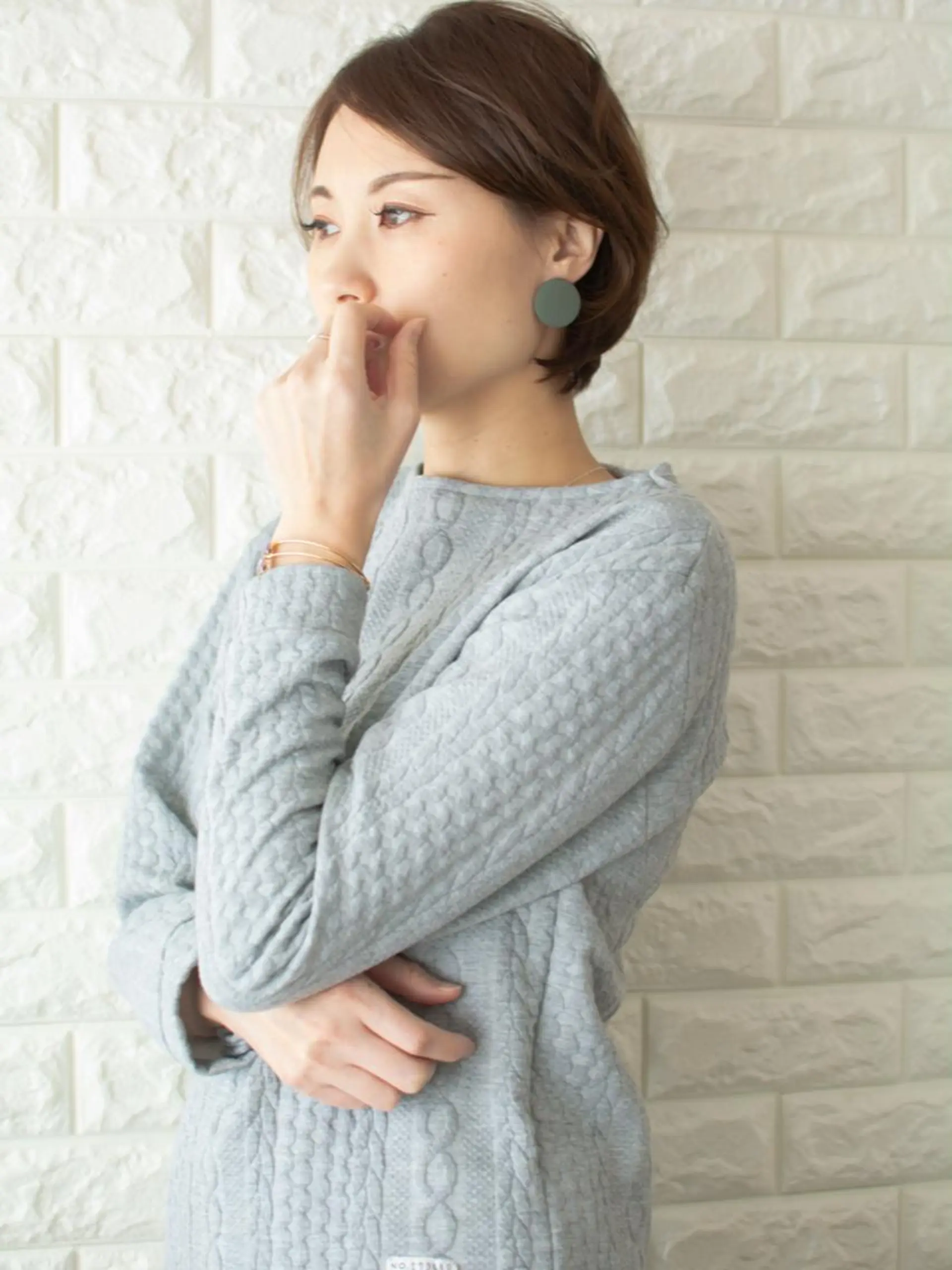 ショート カラー ショートボブ ベージュカラー ブルーカラー ブルージュ グレージュ 撮影モデル 斉藤 正敏のその他イメージ