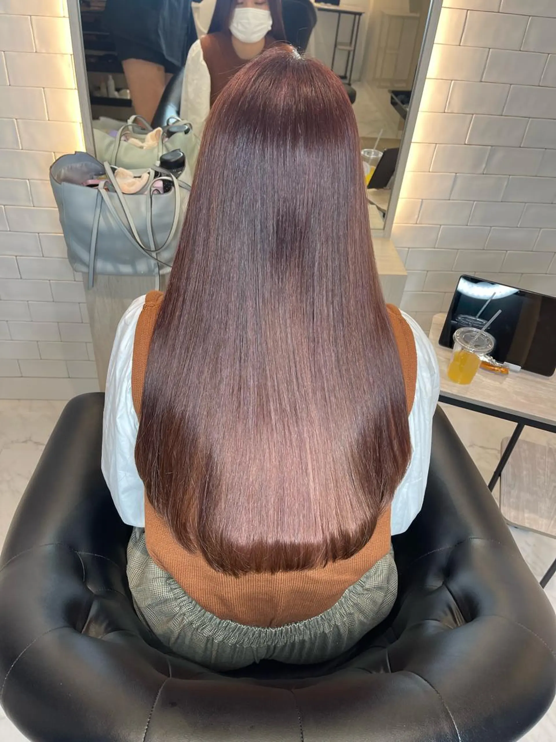 ロング カラー カット ヘアカラー トリートメント &chaLme   心斎橋所属・emi/髪質改善/ 韓国風/艶カラーのヘアスタイル