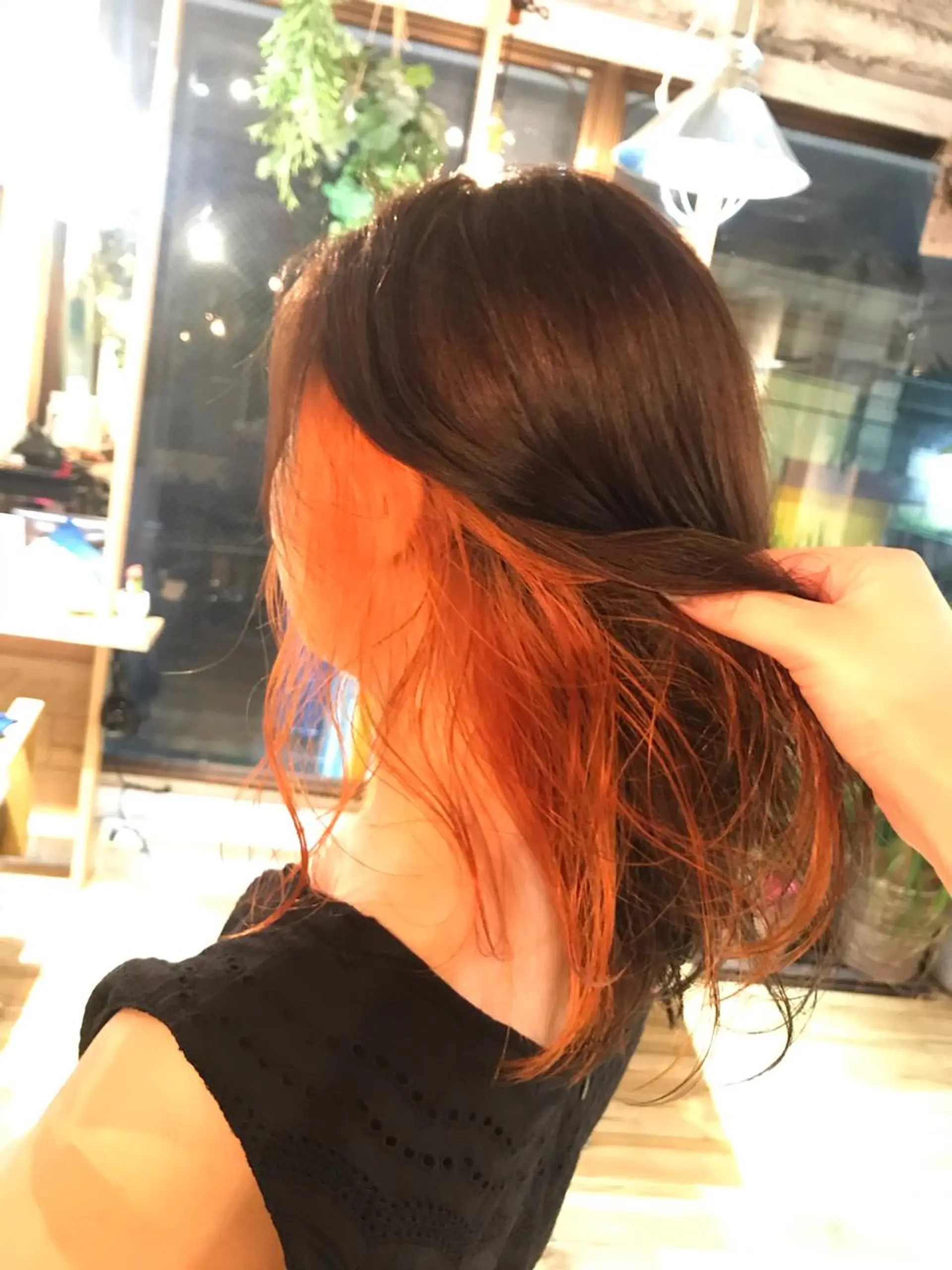 セミロング カラー ベージュカラー フォギーベージュ オレンジ Miku❇️ フェイスレイヤーのヘアスタイル