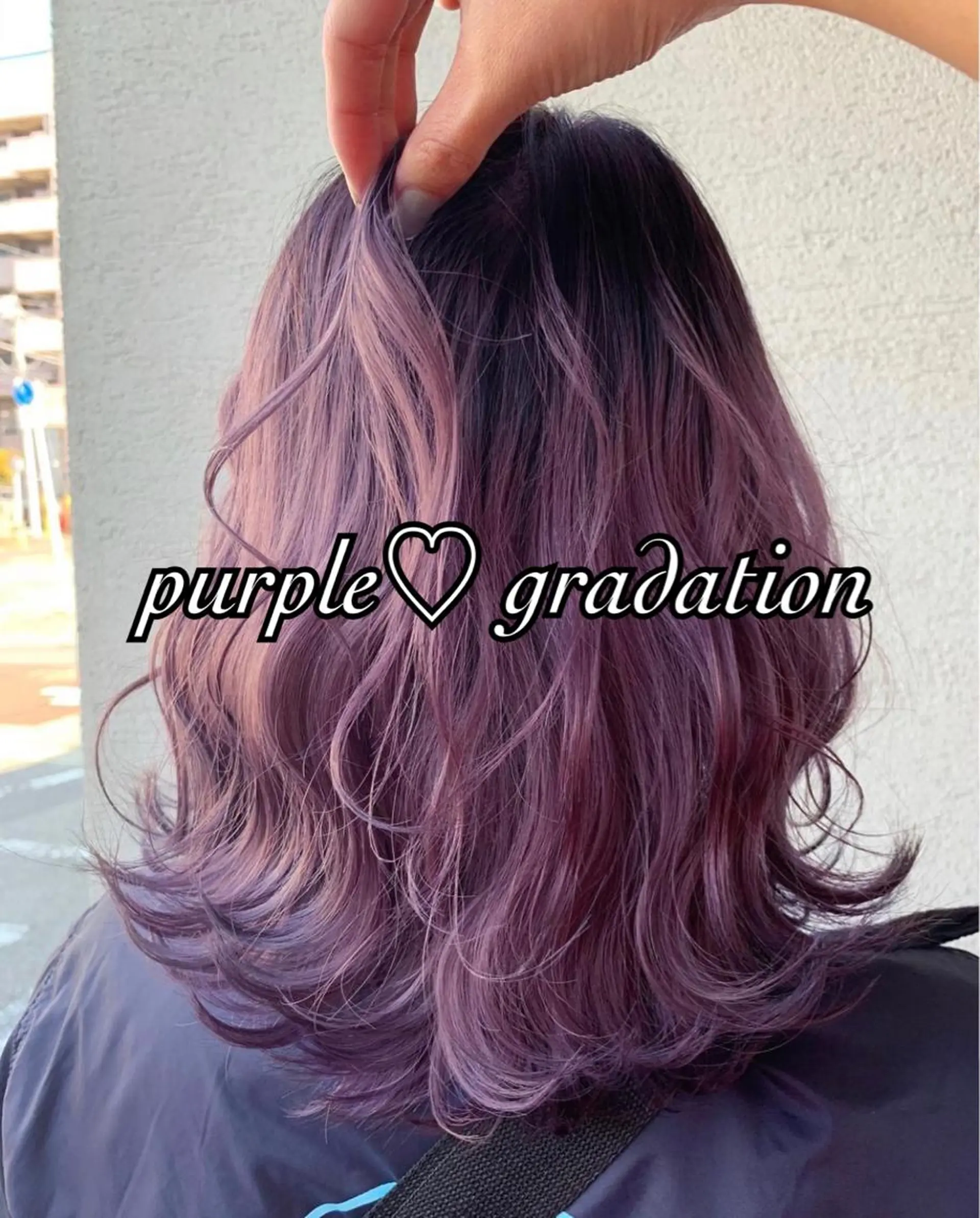 セミロング カラー ダブルカラー グラデーションカラー パープルカラー Dia✂︎ 高澤優希のヘアスタイル