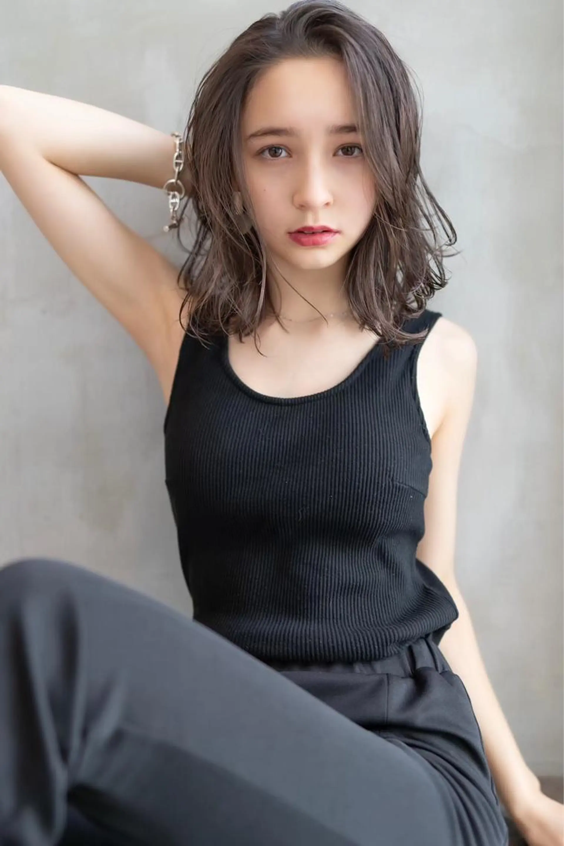 ミディアム 韓国レイヤー🇰🇷 韓国研修◎渋谷カイトのヘアスタイル