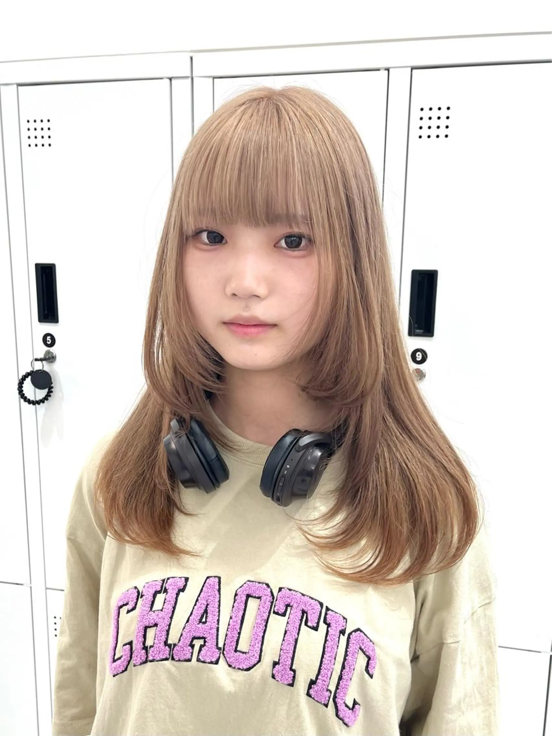 セミロング カラー パーマ ヘアアレンジ メンズ キッズ ネイル マツエク・マツパ アイブロウ ヘアカラー トリートメント ハイトーン/ピンク 💗モモ໒꒱のヘアスタイル
