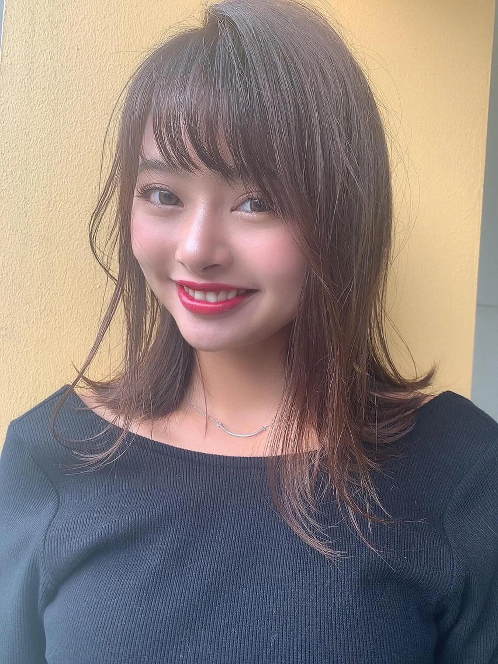 セミロング カラー パーマ ヘアアレンジ 韓国ヘア/髪質改善 /Harunaのヘアスタイル