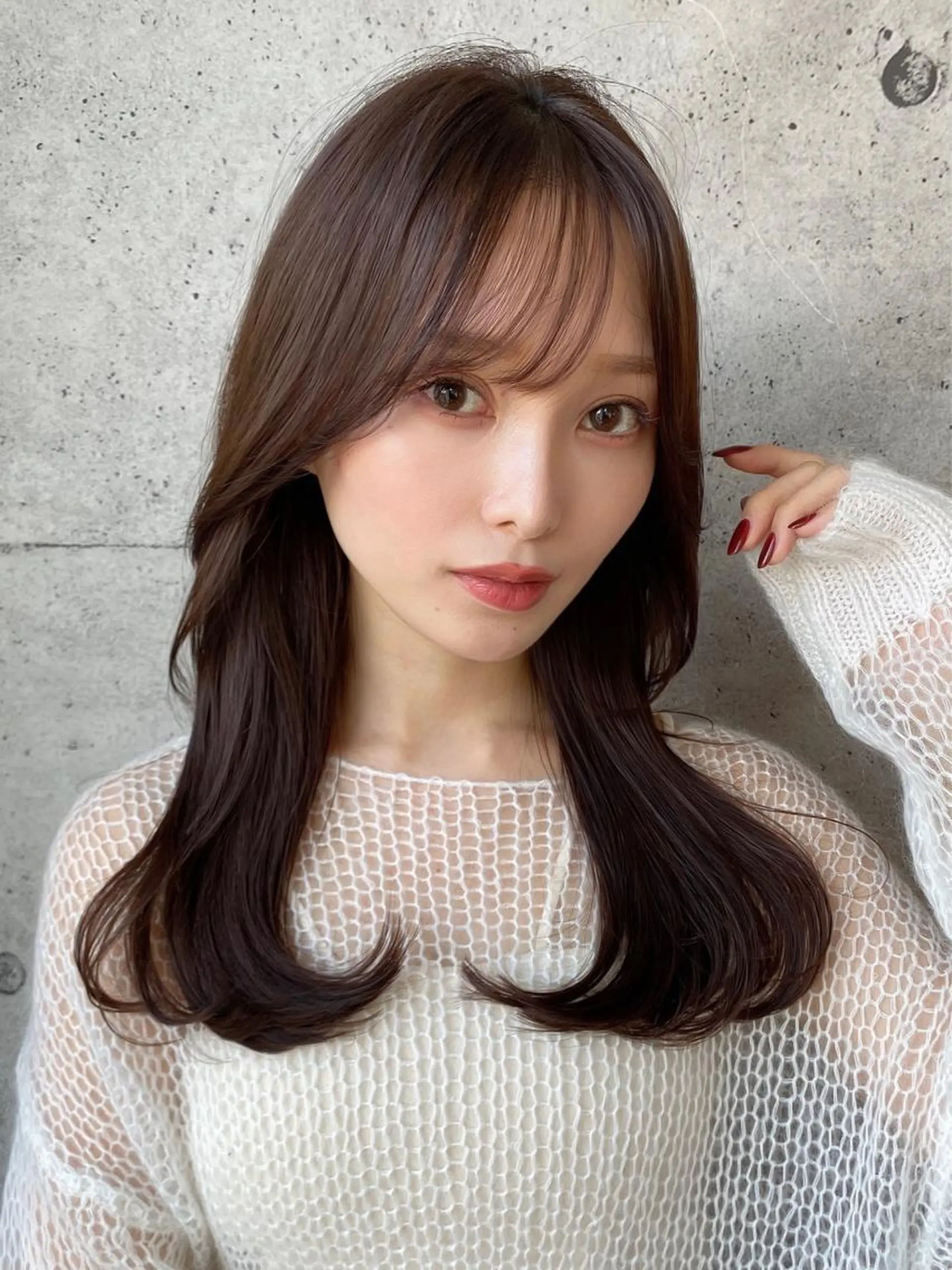 セミロング くびれヘア 髪質改善 縮毛矯正 🧡くびれヘア/前髪 顔周り🧡久原結衣のヘアスタイル