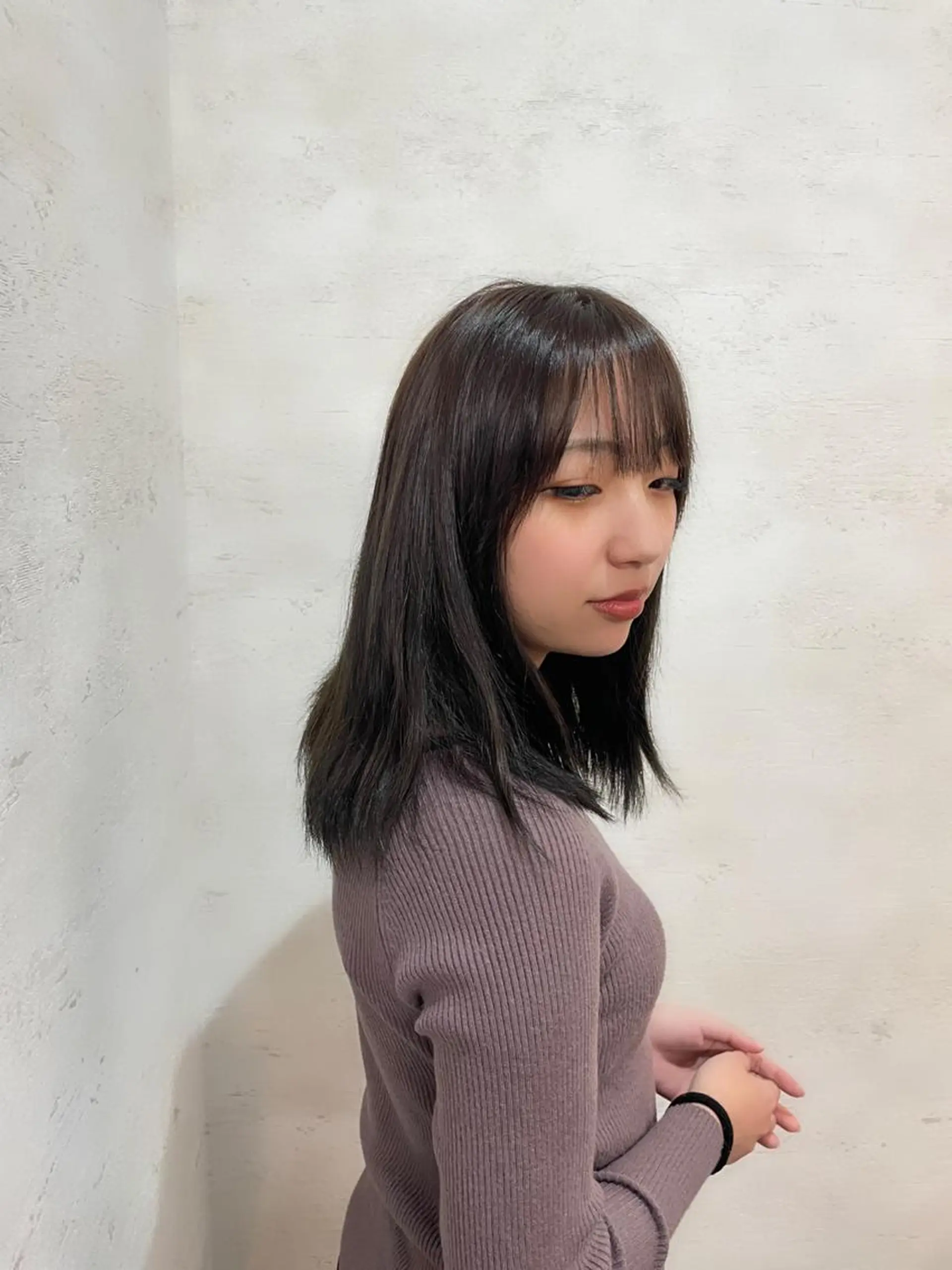 セミロング カラー 阿部 大陽のヘアスタイル