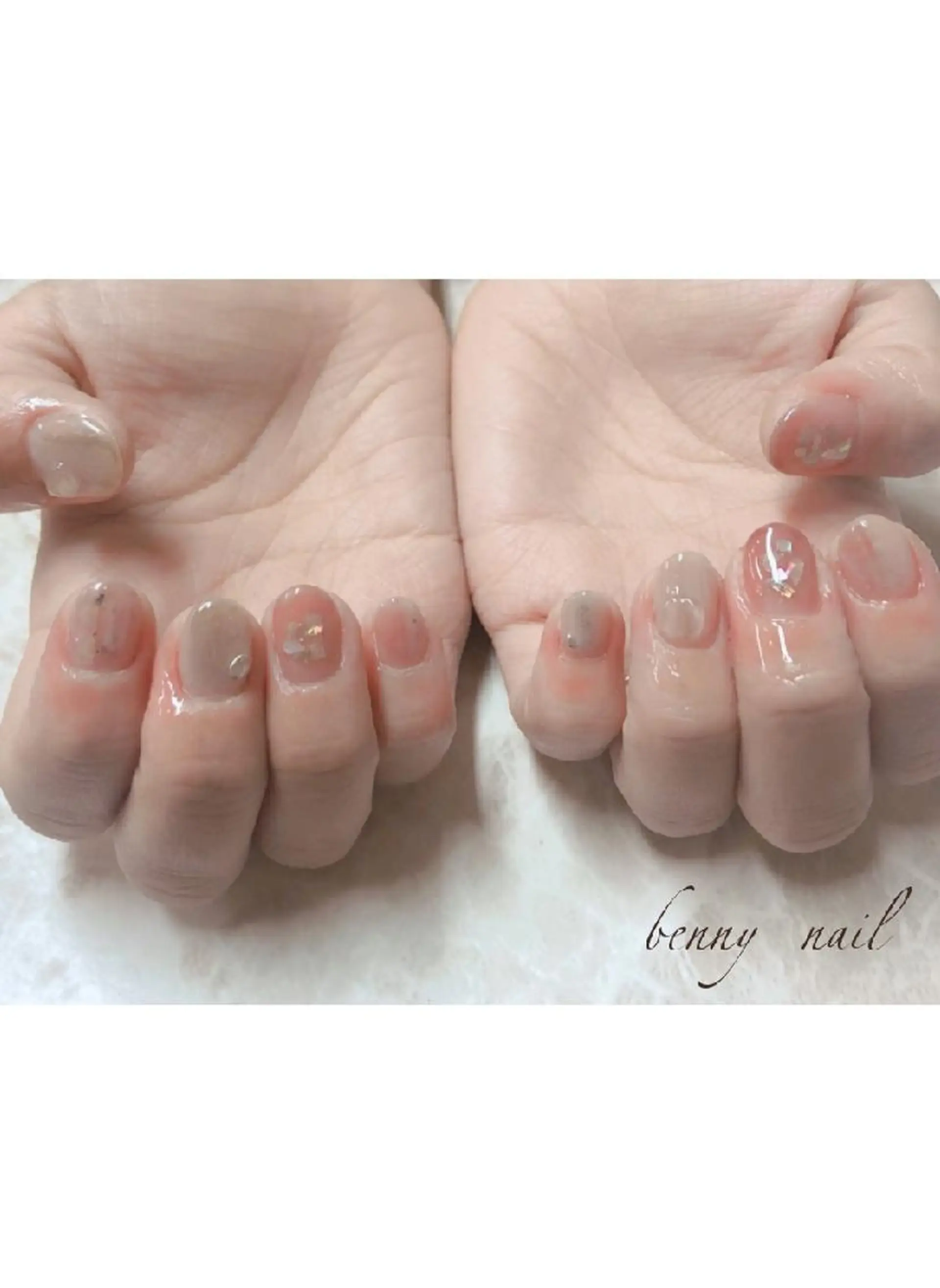 ネイル ニュアンスネイル ハンドネイル 最終受付23時半 benny nailのネイルデザイン