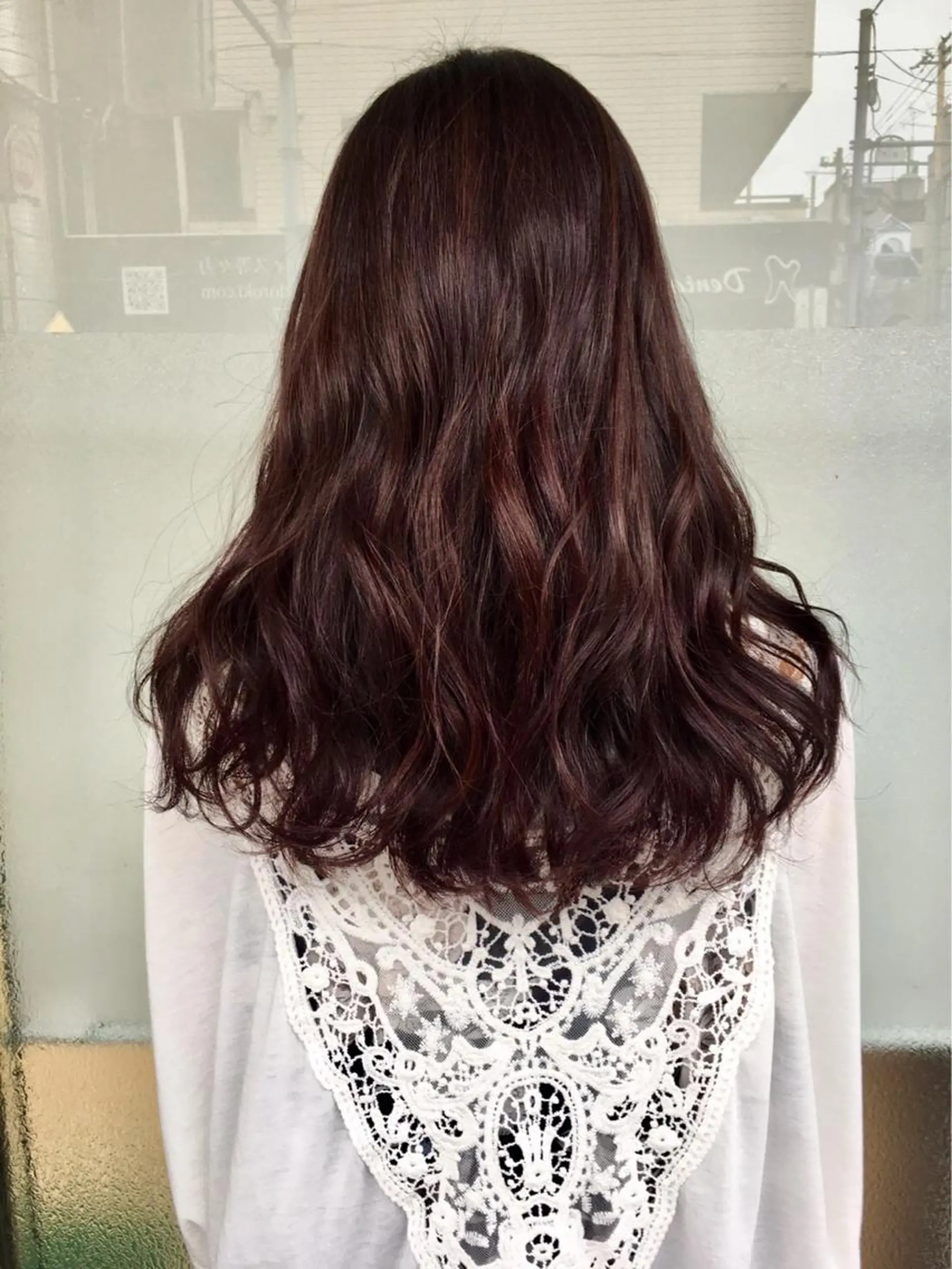 ロング カラー ヘアアレンジ ブリーチ ボルドーカラー カシス ハイトーンカラー レッドカラー メンズパーマ特化/ KAORU/店長のヘアスタイル