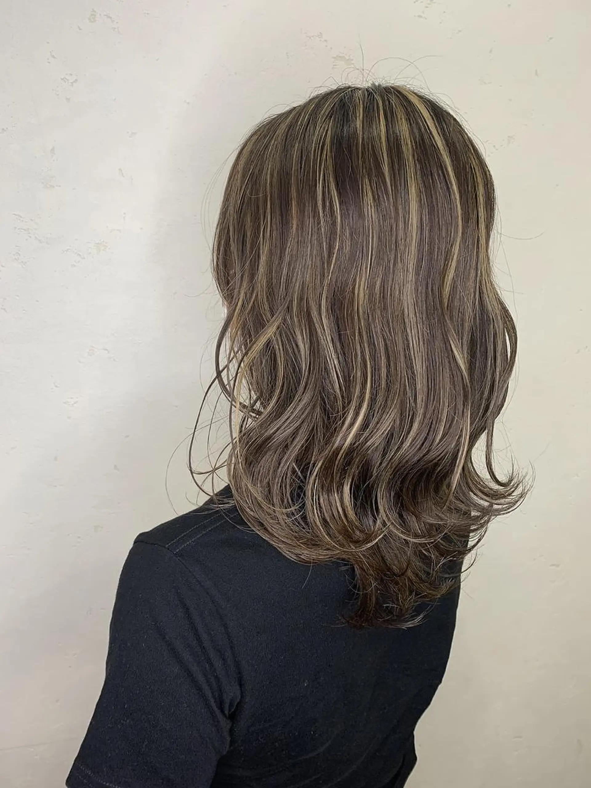 セミロング ハイライト ヘアカラー トリートメント 《大人気髪質改善》 プログレス国分寺店のヘアスタイル