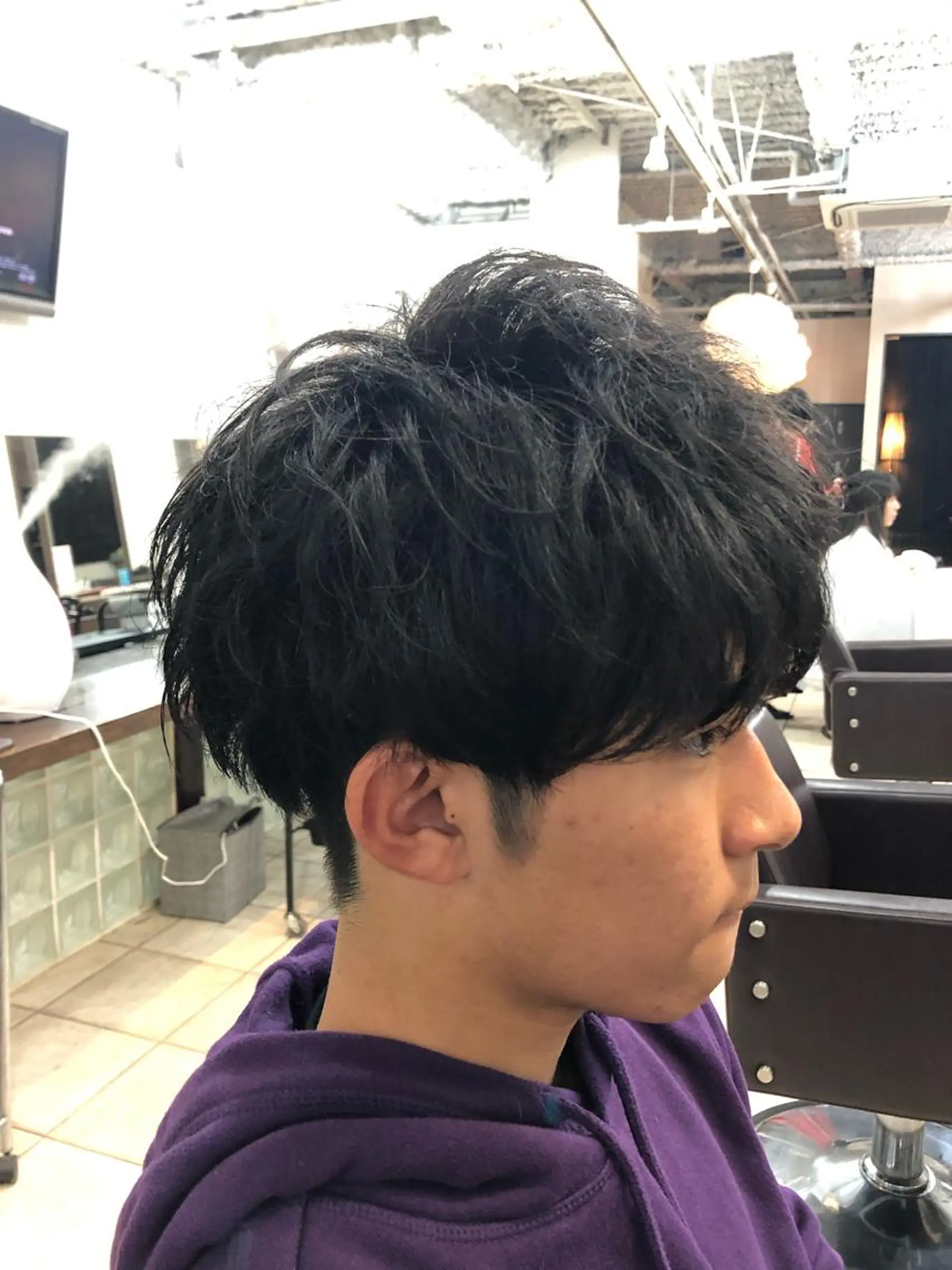 ショート パーマ メンズ メンズパーマ カット パーマ カ レラのヘアスタイル