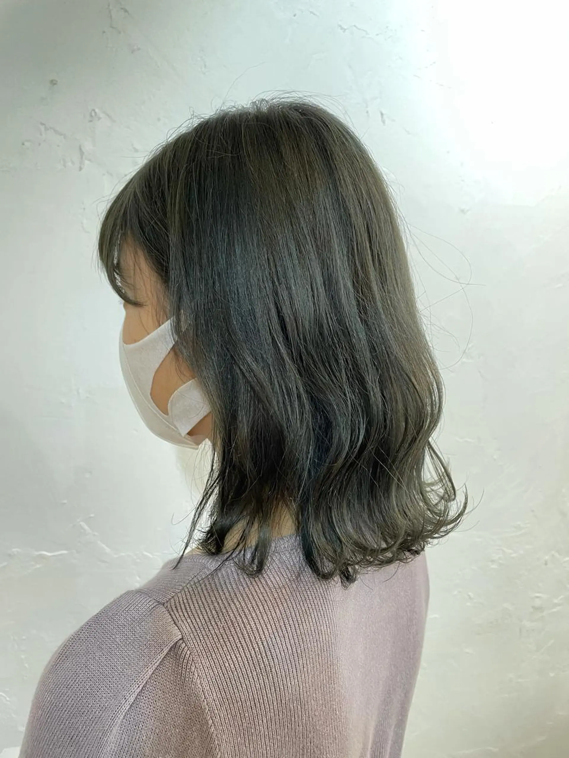 ミディアム カラー グレージュ オリーブグレージュ オリーブグレー カット ヘアカラー トリートメント すずき えりのヘアスタイル