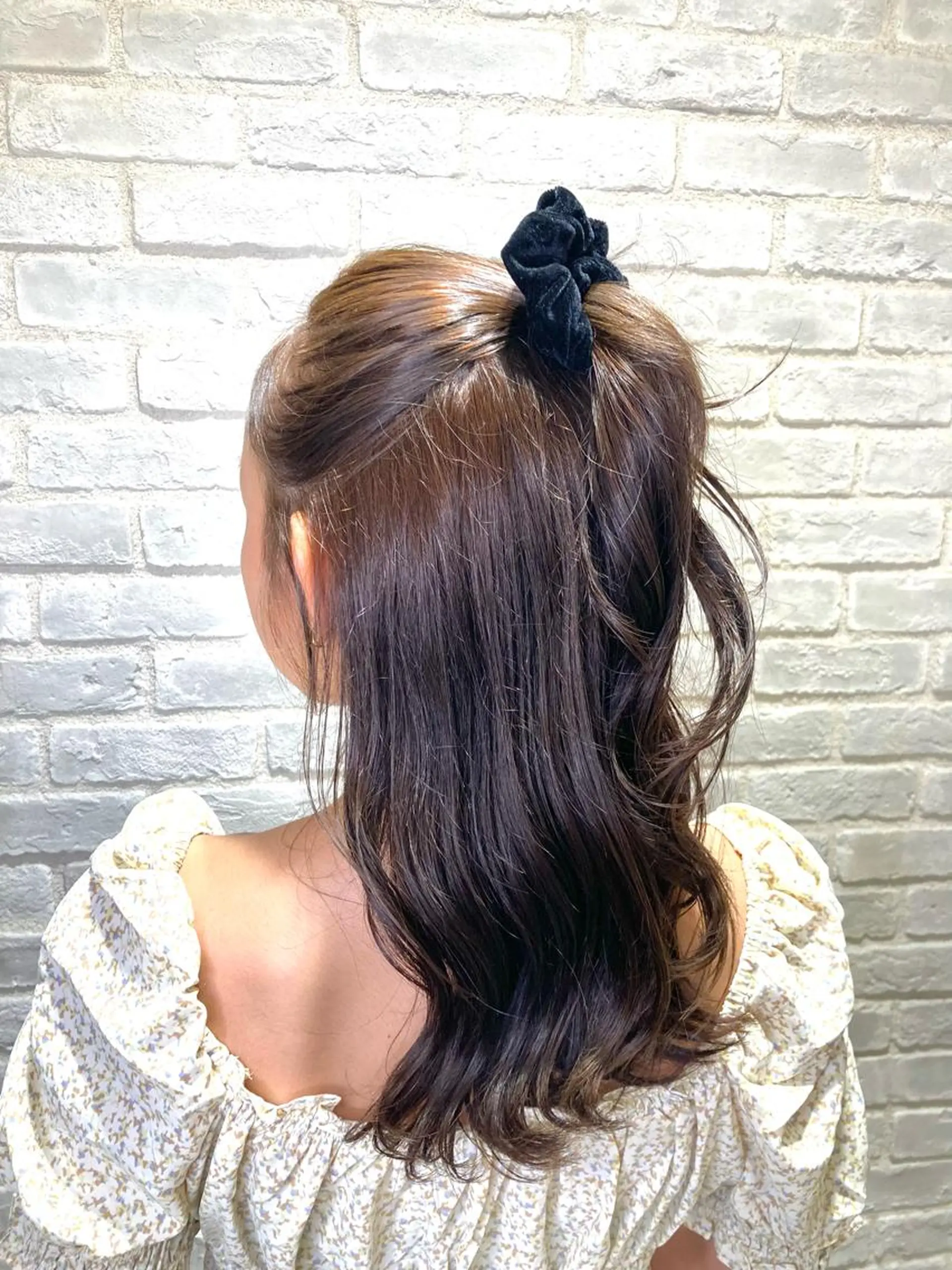 セミロング カラー 曲がる縮毛矯正 LIBER 　岩名のヘアスタイル