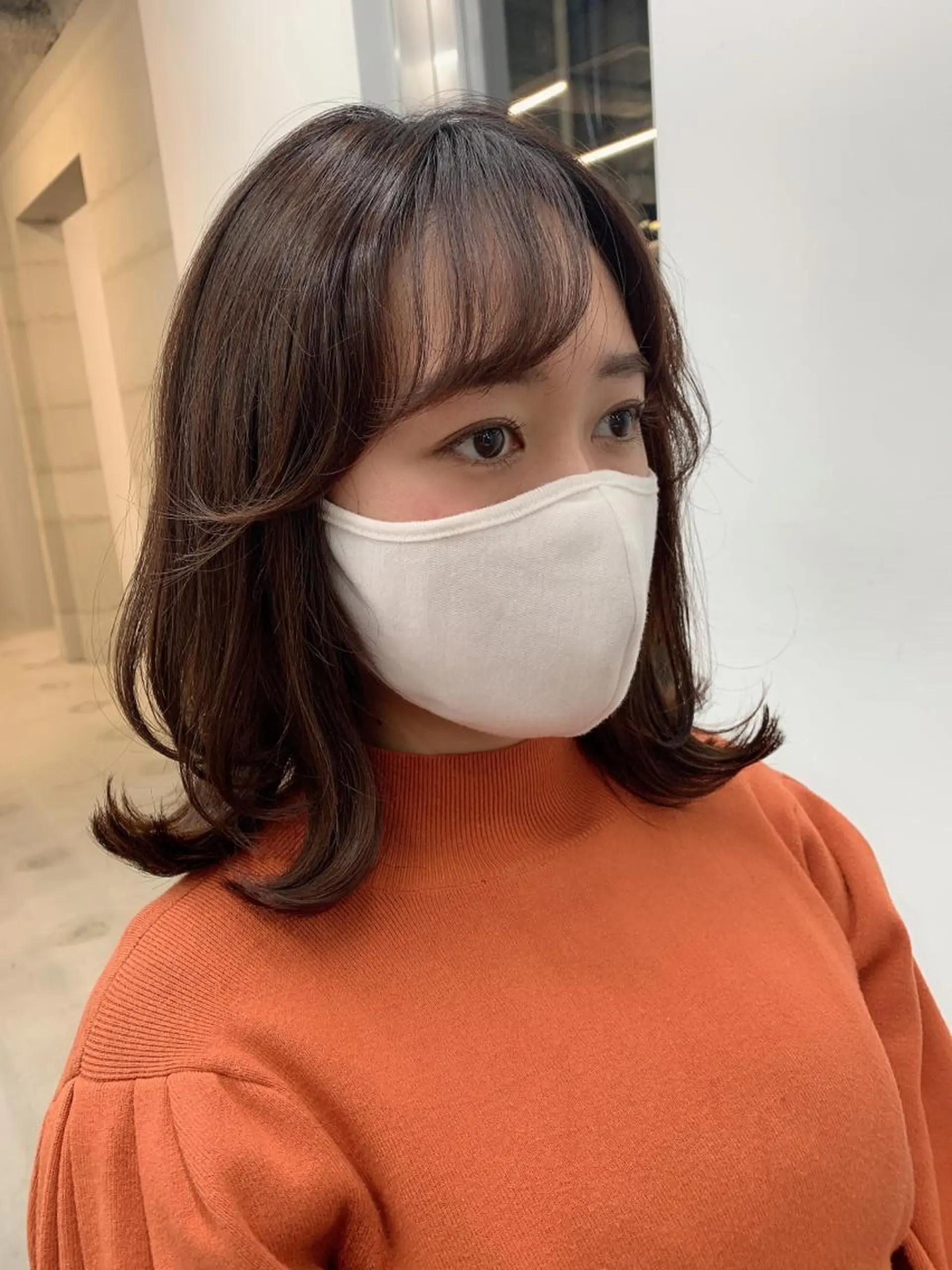 ミディアム カラー 透明感/オリーブ/ グレージュ/YUKAのヘアスタイル