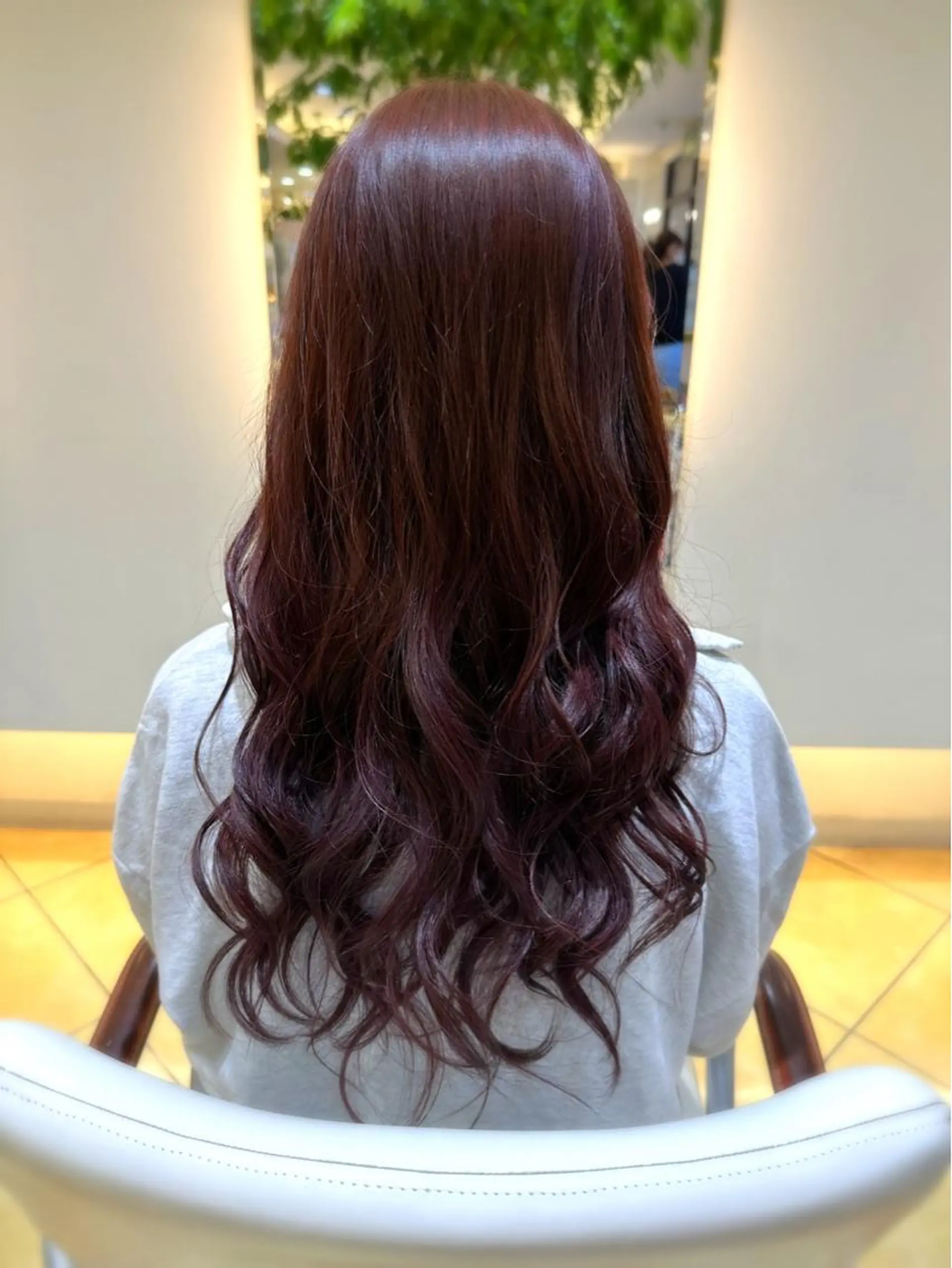 ロング カラー ブリーチ ブリーチなしカラー ピンクカラー バイオレットカラー カット ヘアカラー トリートメント 小顔レイヤー💗 木村実樹のヘアスタイル