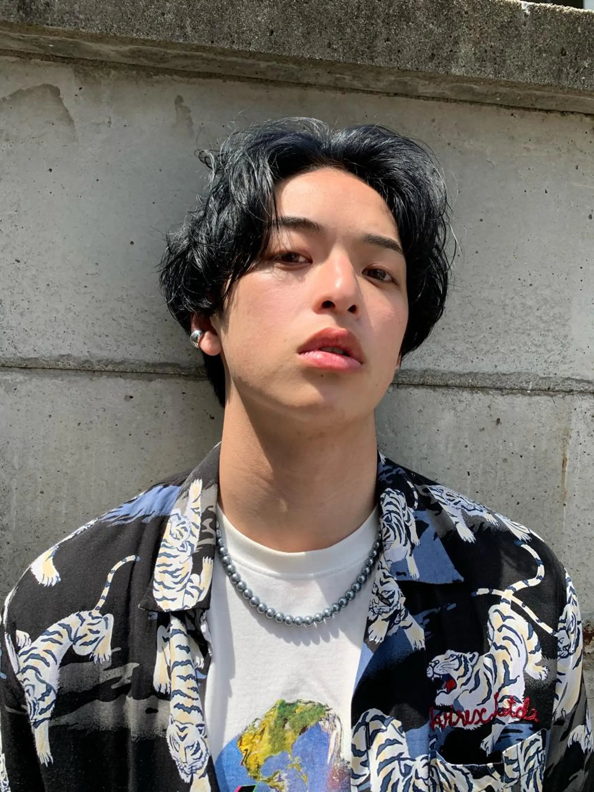 ショート カラー ヘアアレンジ メンズ センターパート メンズパーマの達人 🌟川内絵人のヘアスタイル