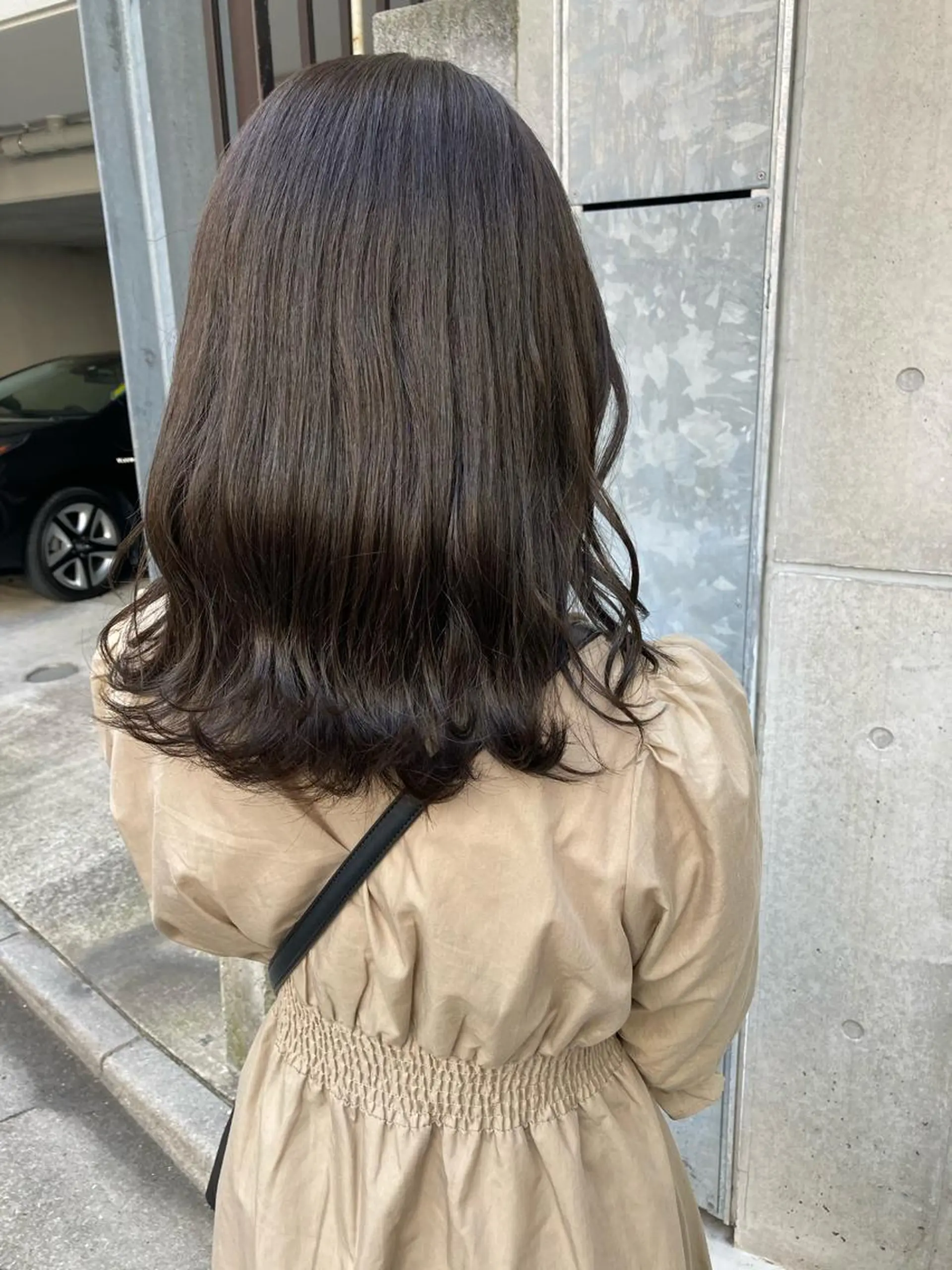 ミディアム カット ヘアカラー トリートメント ✨色持ちの良い艶 カラー✨蟹江真世のヘアスタイル