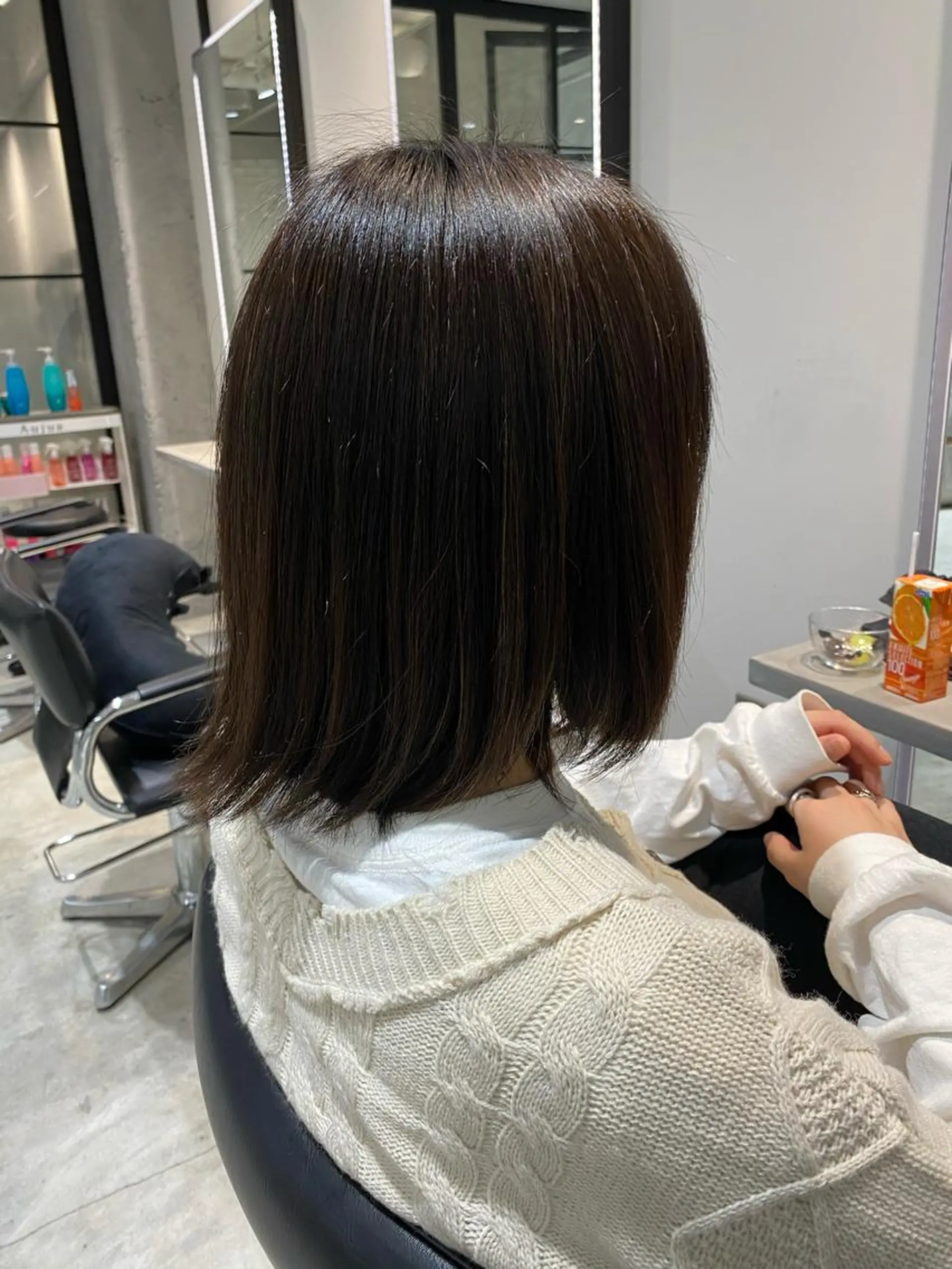 ミディアム カラー ヘアカラー トリートメント 髪質改善/縮毛矯正 レイヤー/松川匠のヘアスタイル
