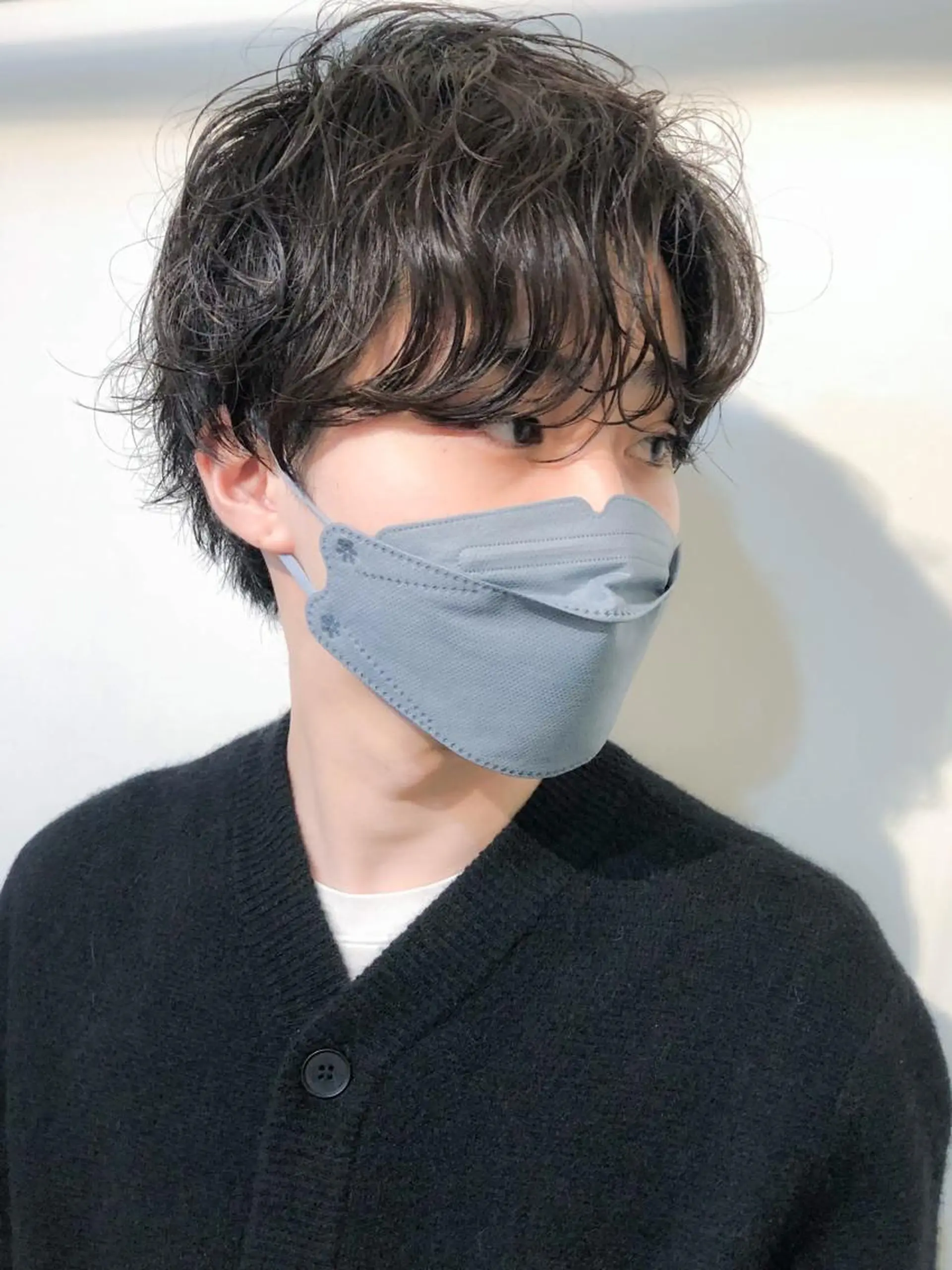 ミディアム パーマ メンズ メンズ韓国風 韓国風ヘア カット パーマ GO TODAY シェアサロン 原宿本店所属・ボブ/レイヤー/ パーマ/淀川 純のヘアスタイル