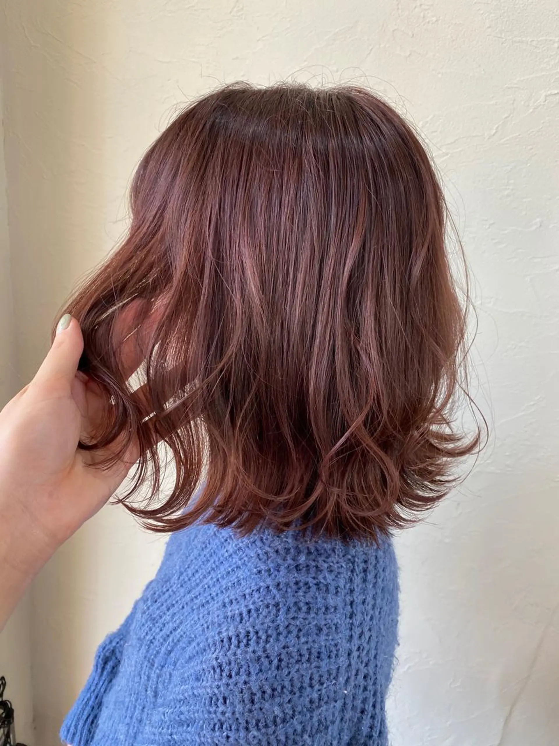 ミディアム カラー ブラウンカラー ピンクカラー ピンクブラウン カット ヘアカラー トリートメント ENIF ヤマグチアツコのヘアスタイル