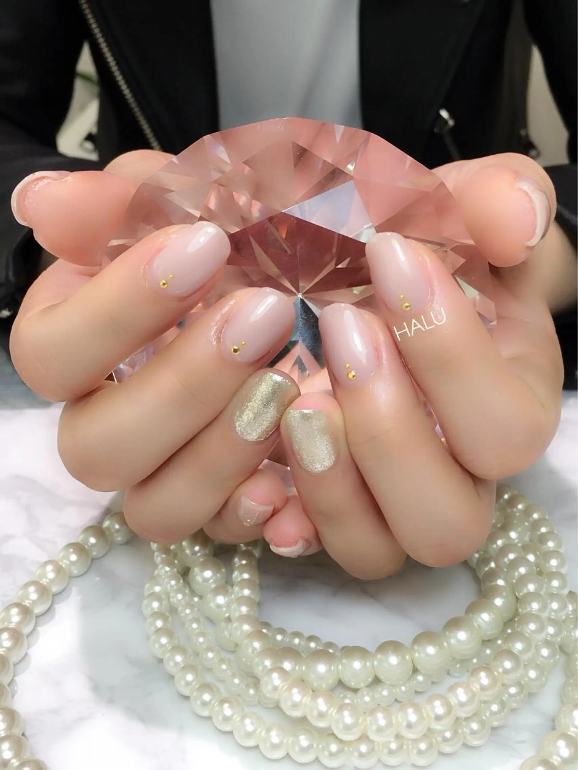 ネイル ピンク シルバー HALU ハルのネイルデザイン