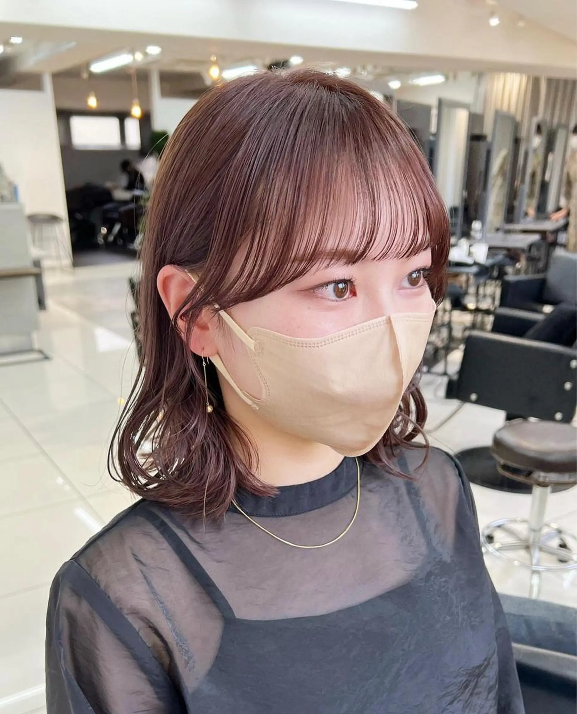 ミディアム カラー ナチュラル×色気パ ーマ 渋谷/マナミのヘアスタイル