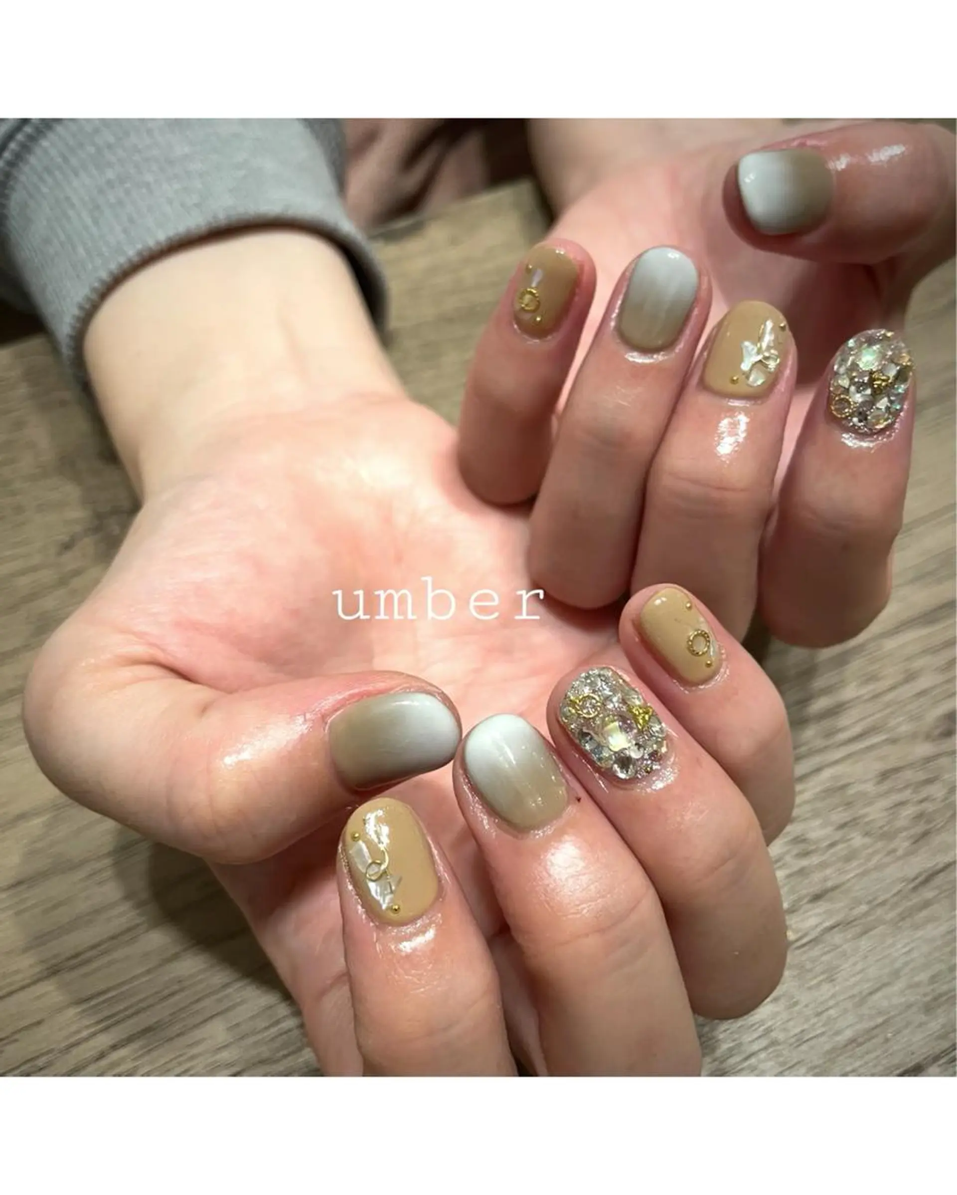 ネイル クリアネイル フットネイル フレンチネイル キラキラネイル マグネットネイル ハンドネイル umber 三茶1分のネイルデザイン