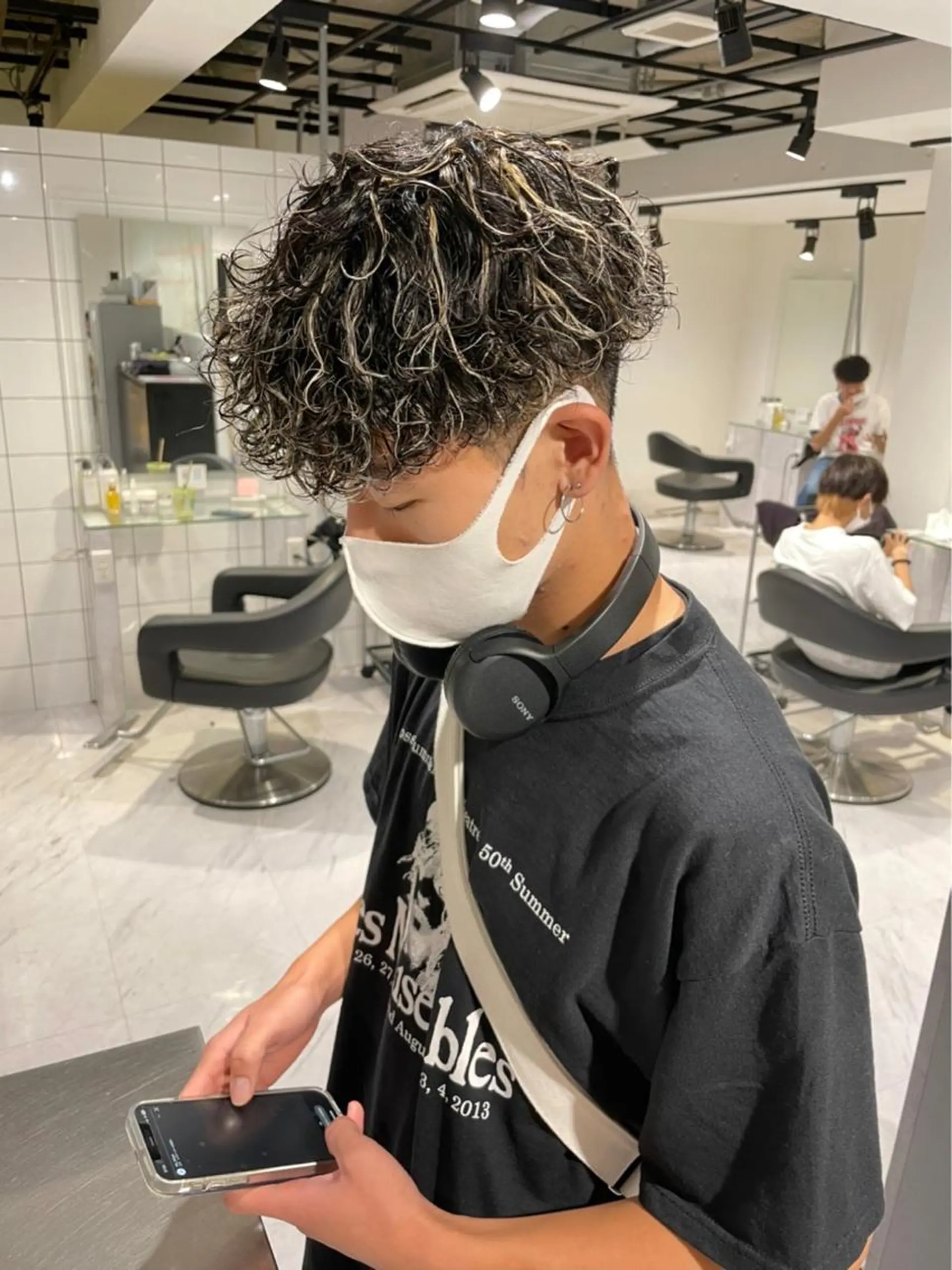 ショート カラー パーマ メンズ 【メンズサロン】 BLUCK 横浜のヘアスタイル