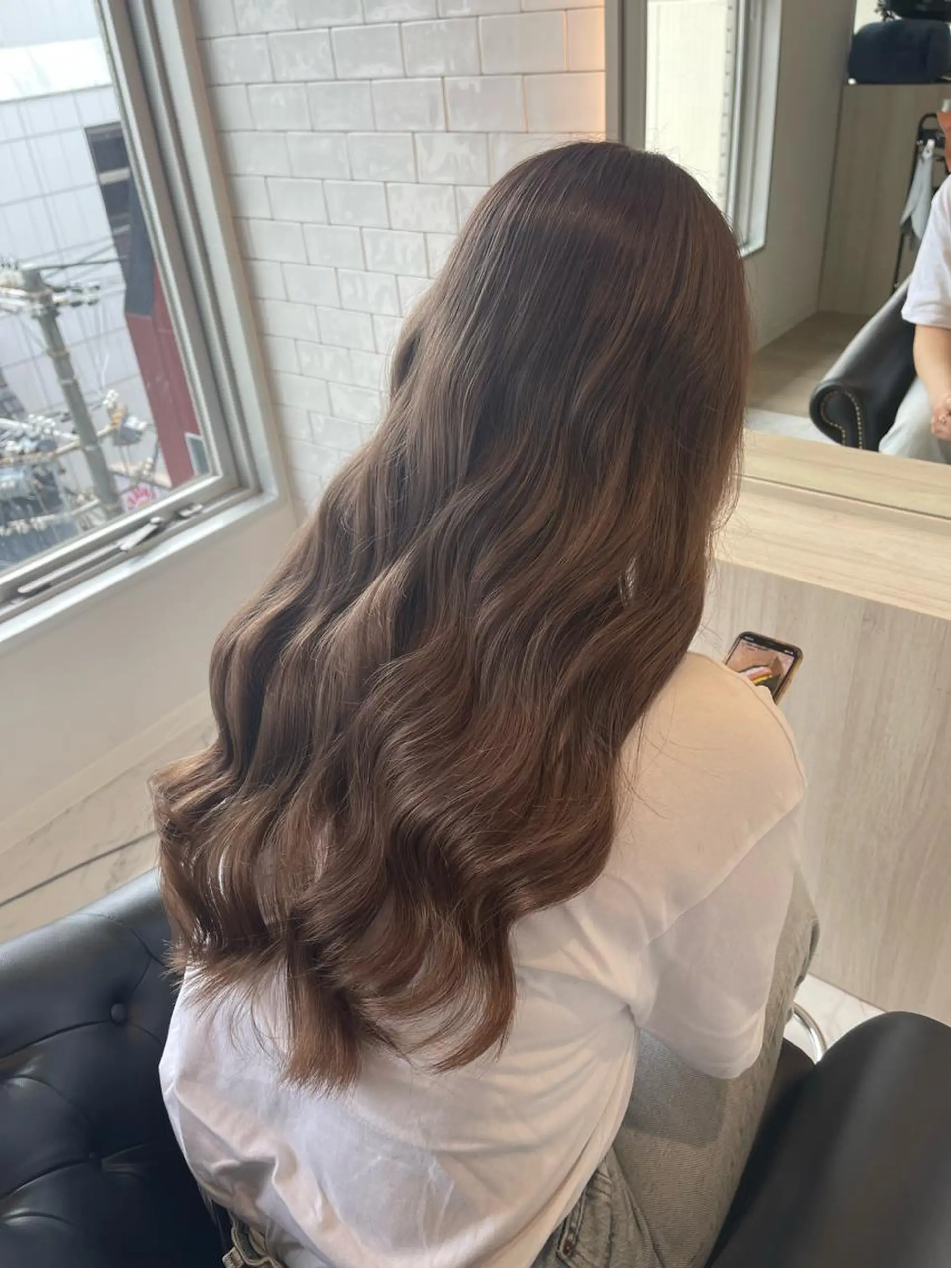 ロング カラー ヘアカラー トリートメント &chaLme   心斎橋所属・emi/髪質改善/ 韓国風/艶カラーのヘアスタイル