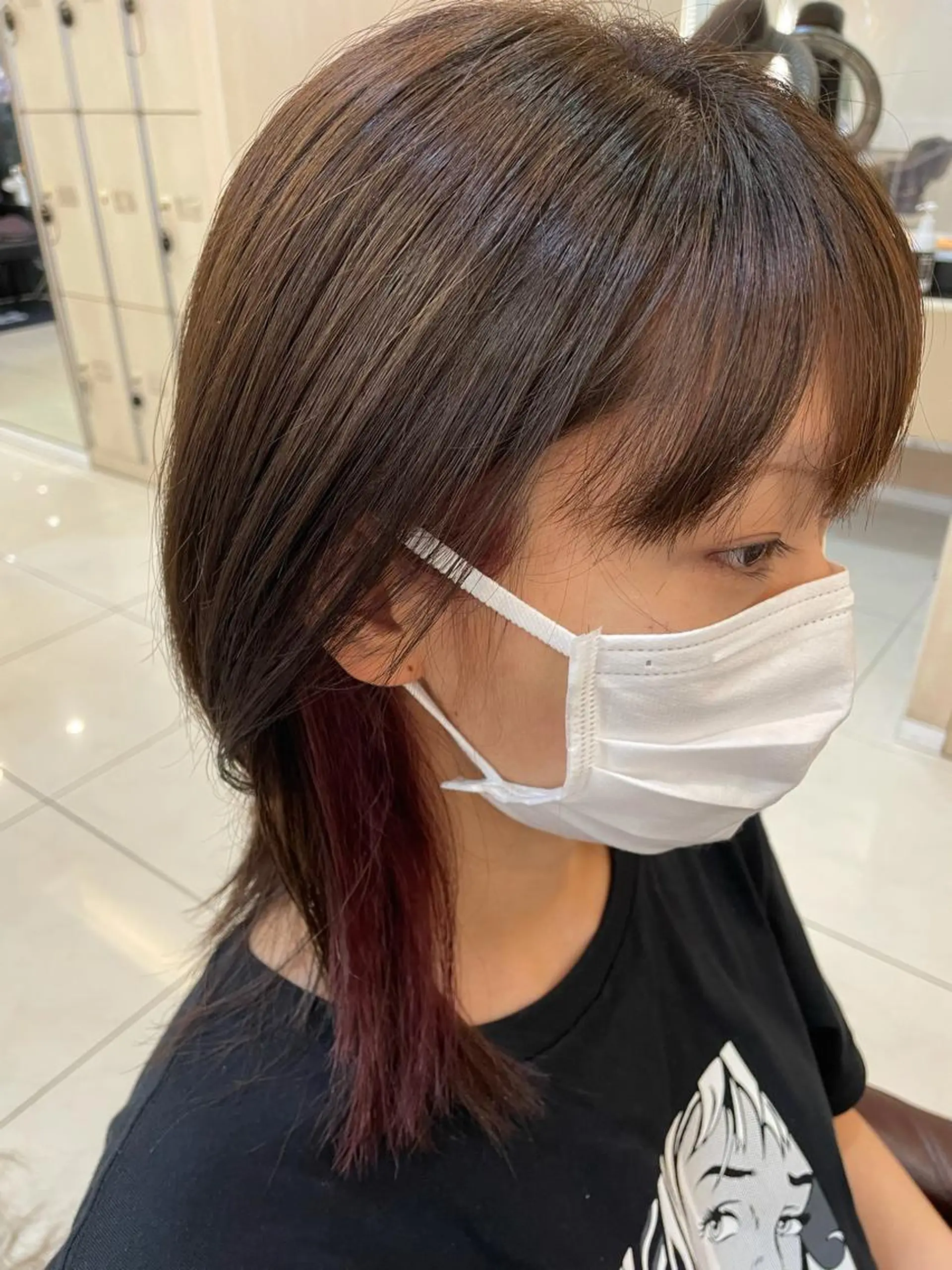 ミディアム カラー ヘアアレンジ リリー /Men's/パーマのヘアスタイル