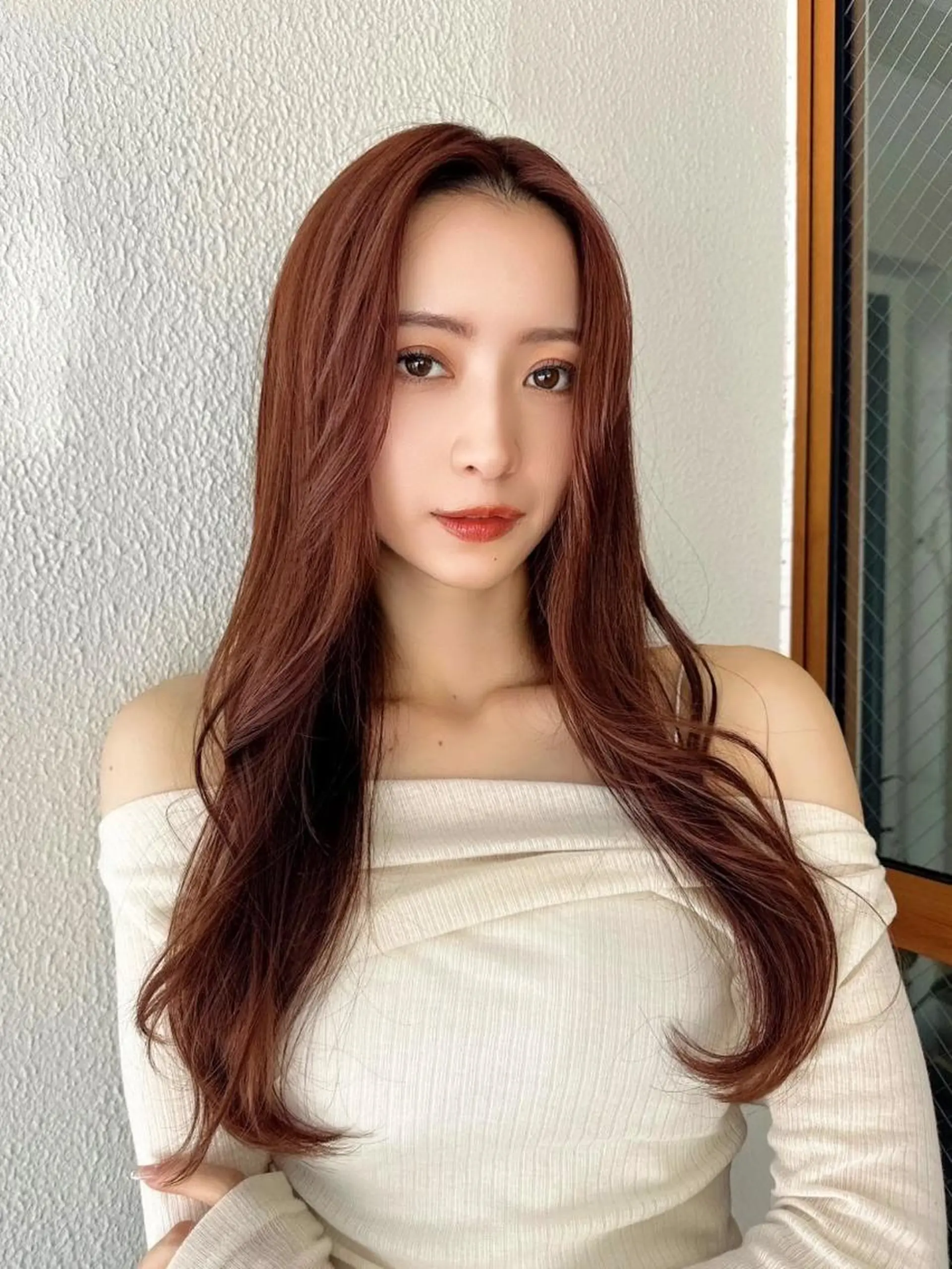 ロング カラー カット 縮毛矯正 トリートメント ⭐️Shelter by TOKYO⭐️のヘアスタイル