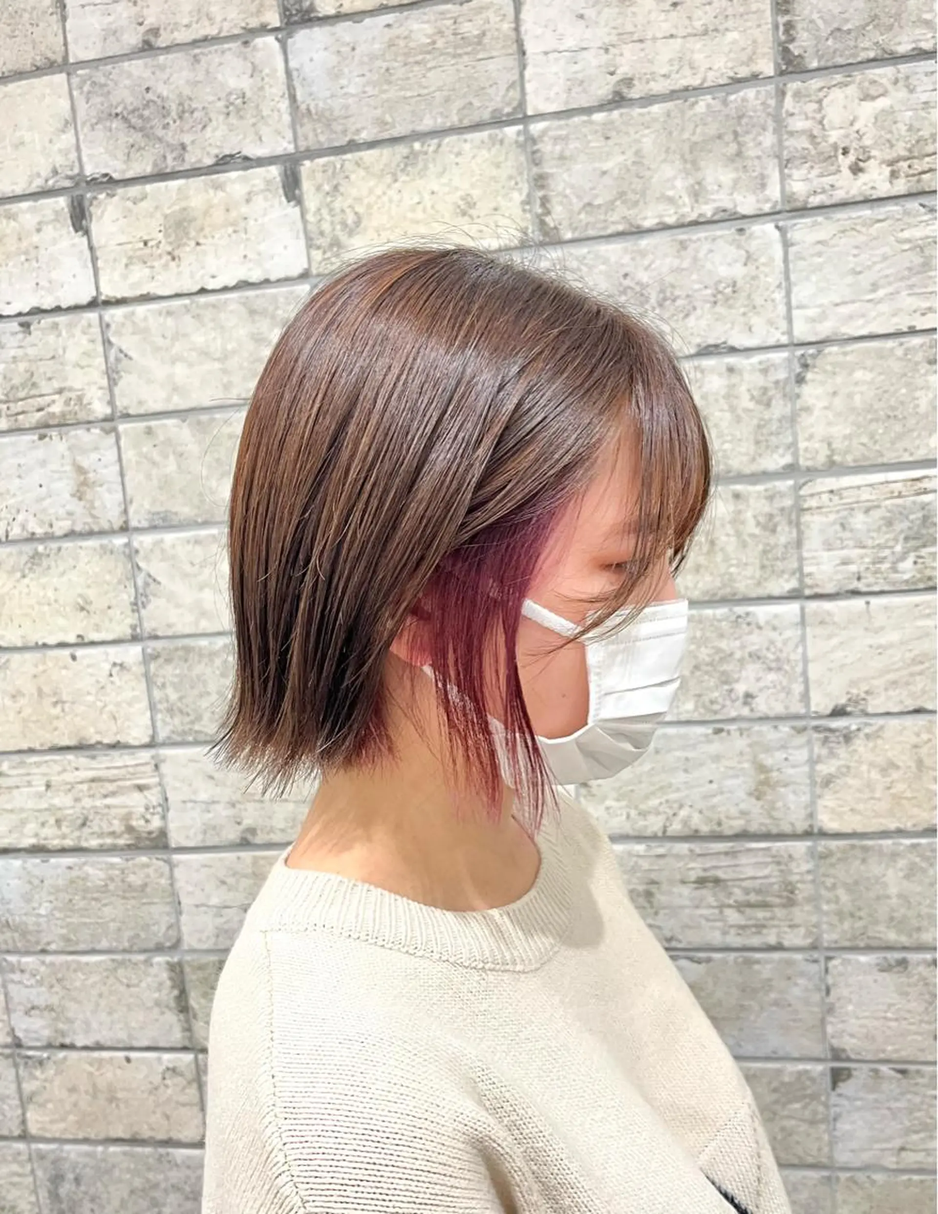 ショート カラー インナーカラー ピンクカラー SALOWIN 梅田茶屋町North店所属・橋本 桂のヘアスタイル