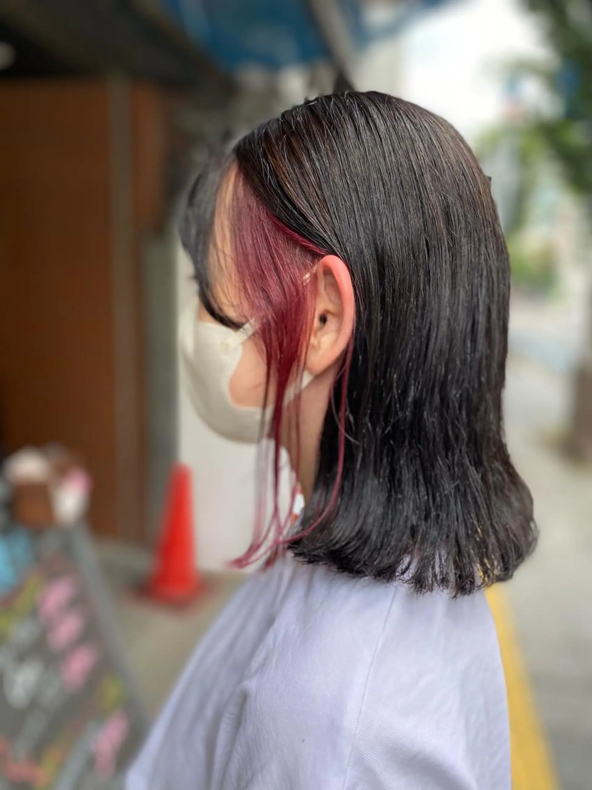 ミディアム YASU🍎CUT 赤系カラー/ヘアケアのヘアスタイル