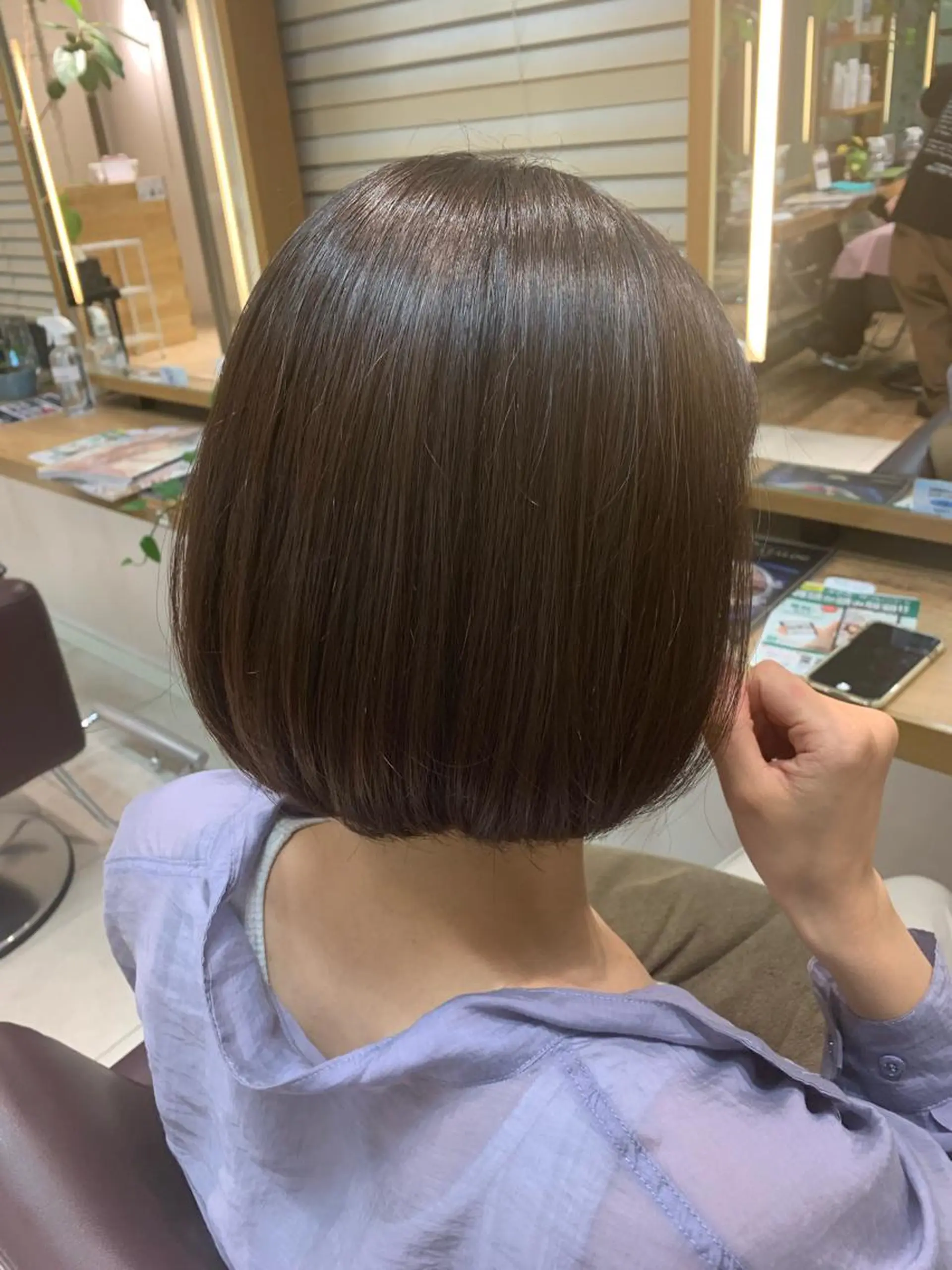 ミディアム カラー ヘアアレンジ 🫧透明感カラー/ ボブ/小笠原汐海🪽のヘアスタイル