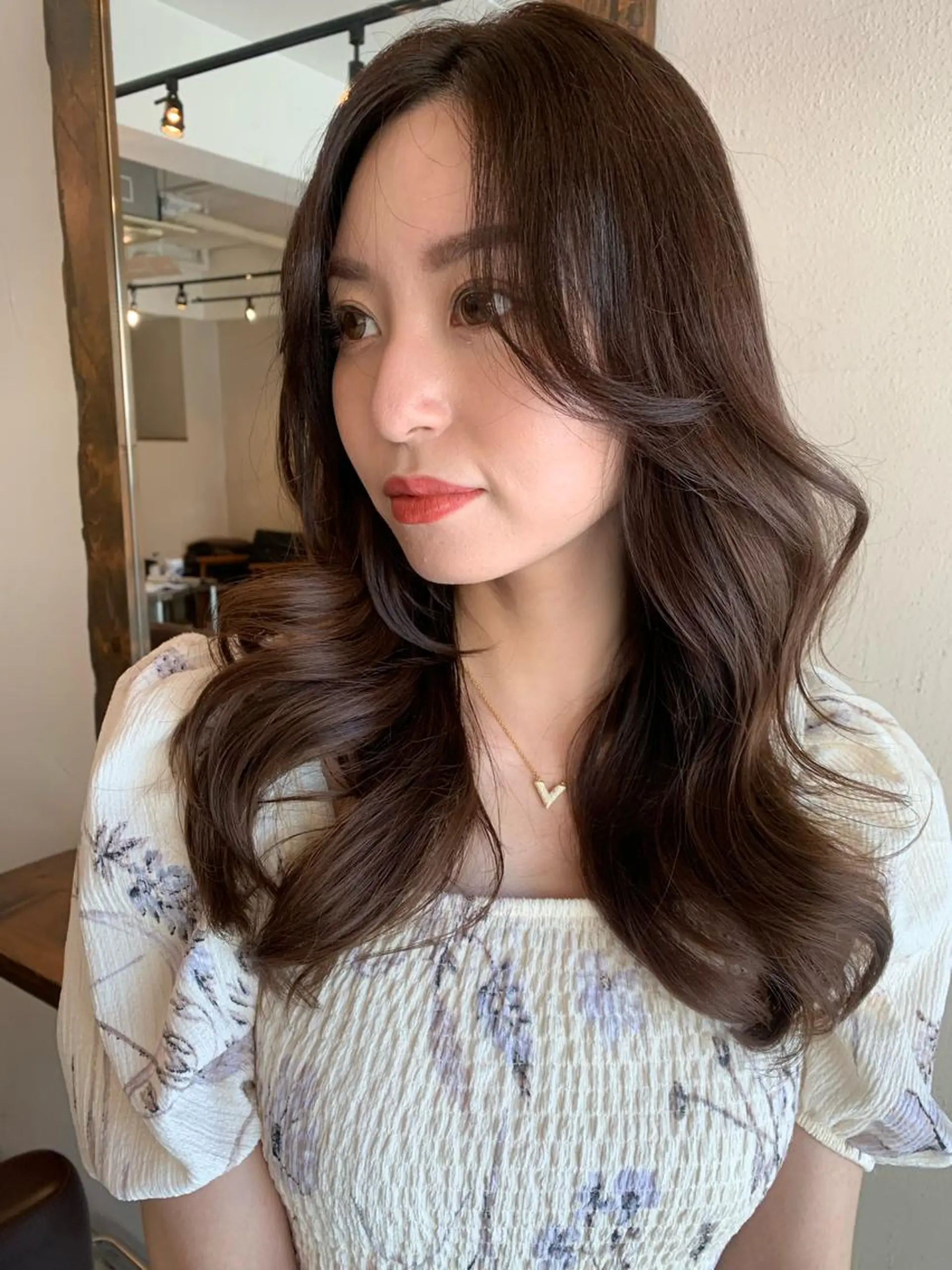 ロング カラー 透明感/オリーブ/ グレージュ/YUKAのヘアスタイル