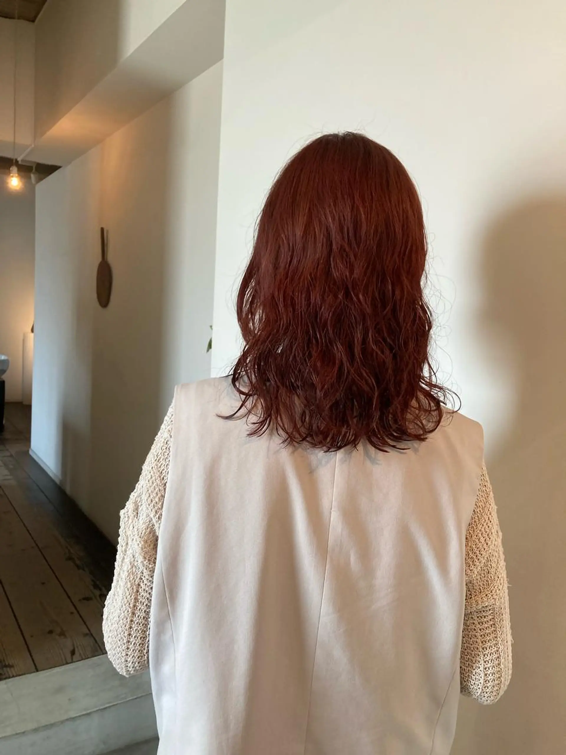 セミロング カラー パーマ ブラウンカラー ピンクカラー ピンクブラウン 前川 華恋 / room3のヘアスタイル