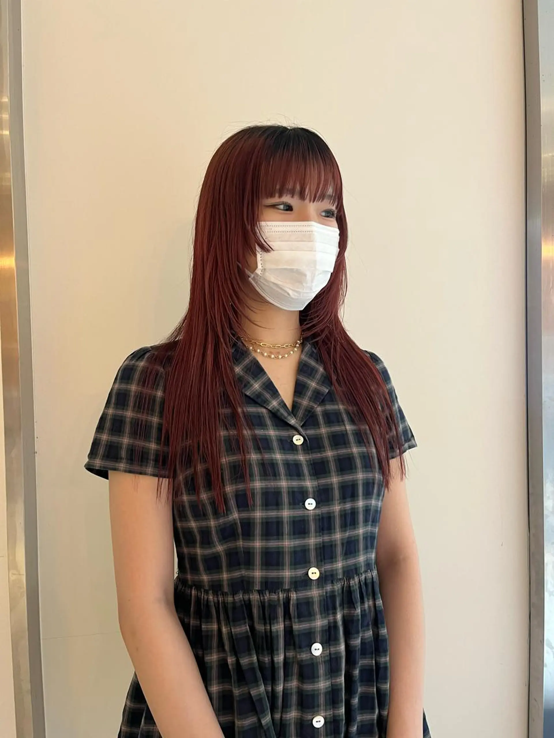 ロング 顔まわりレイヤー レイヤーカット 似合わせカット sabo ladies salon所属・ヨシカ/透明感カラー 酸性ストレートのヘアスタイル