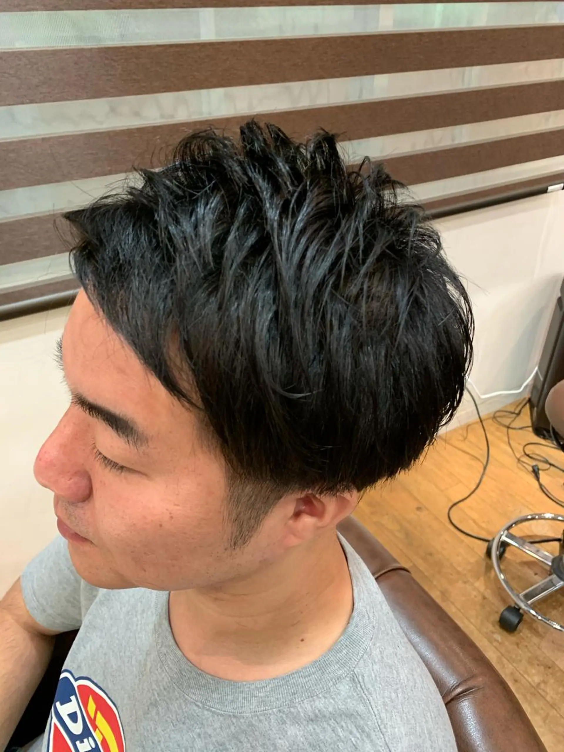 ショート メンズ アップバング ショートヘア Lotus hair design所属・カット特化美容師 齋藤桐のヘアスタイル