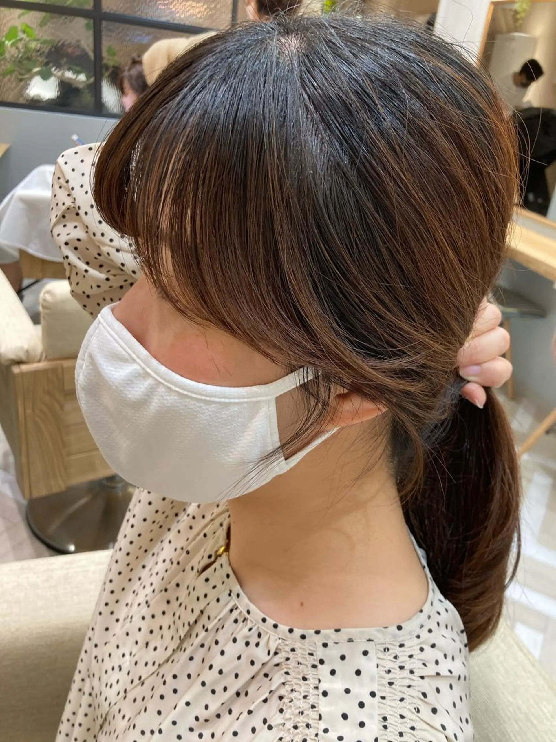 セミロング 顔まわりレイヤー 韓国風ヘア レイヤーカット おくれ毛 Loom .by Sea  ルームバイシー所属・レイヤー/前髪/ 韓国/CHIHIROのヘアスタイル