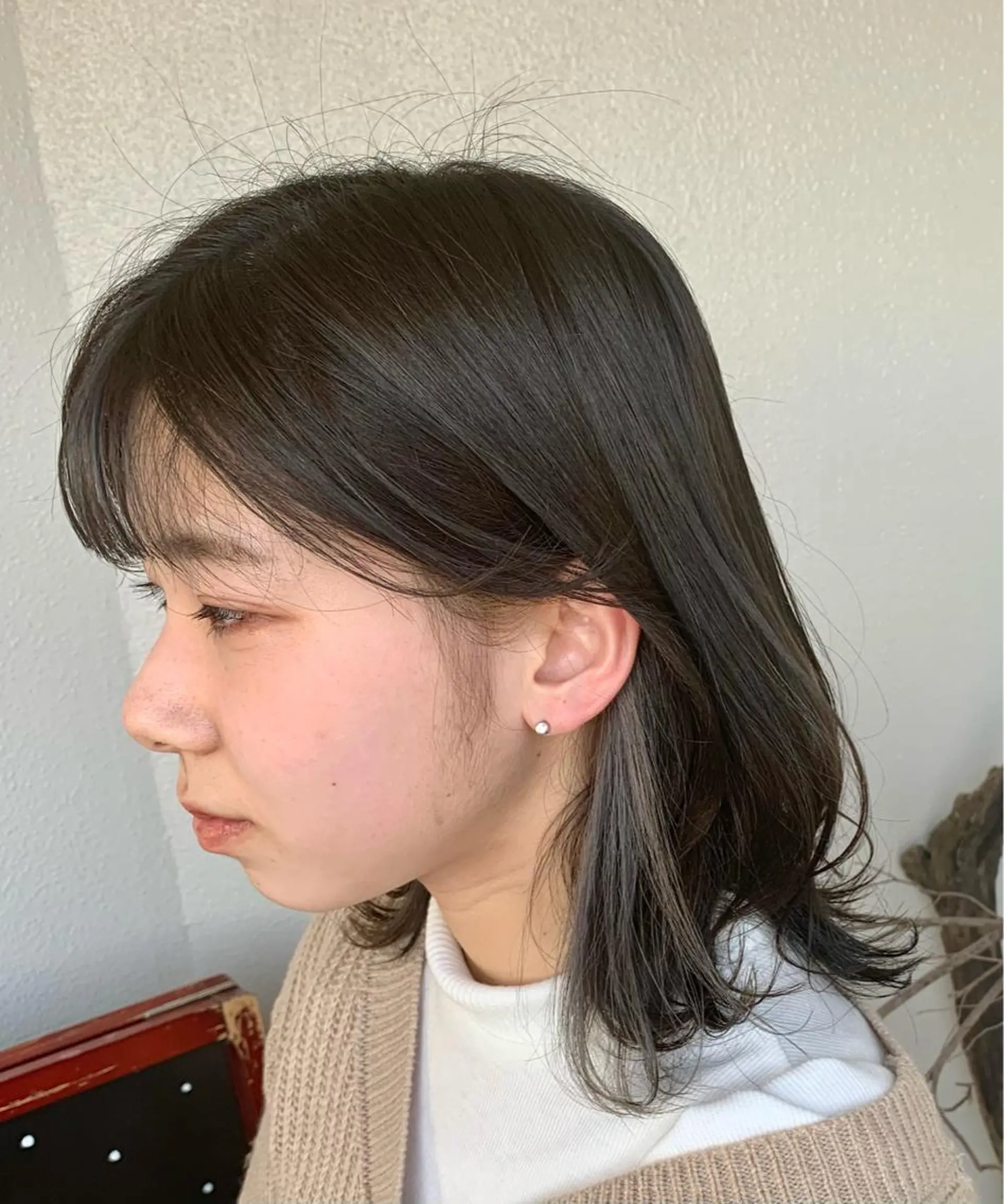 ミディアム カラー 三野 沙也のヘアスタイル