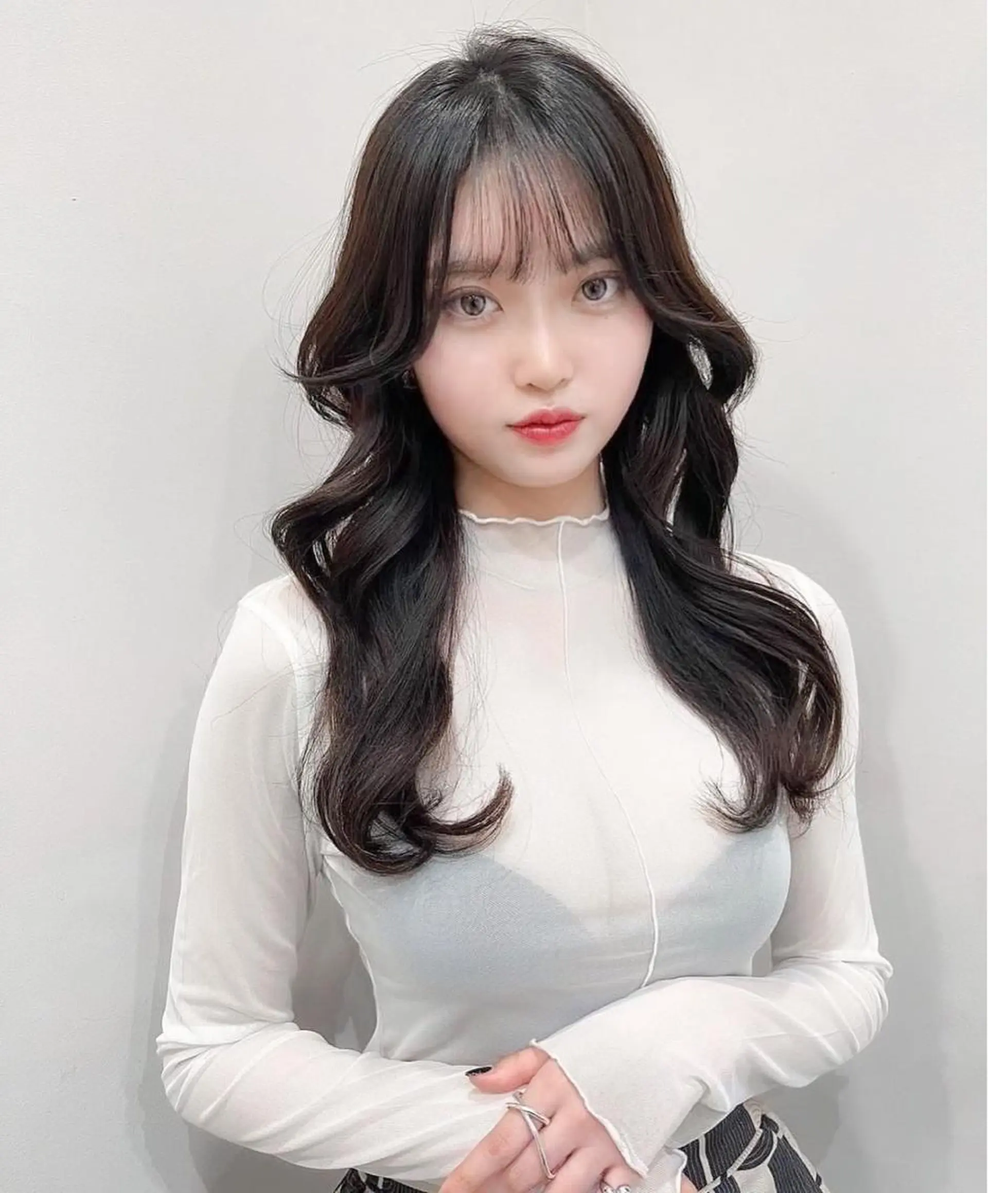 ロング 🤍🤍韓国ヘア おたけ🤍🤍のヘアスタイル