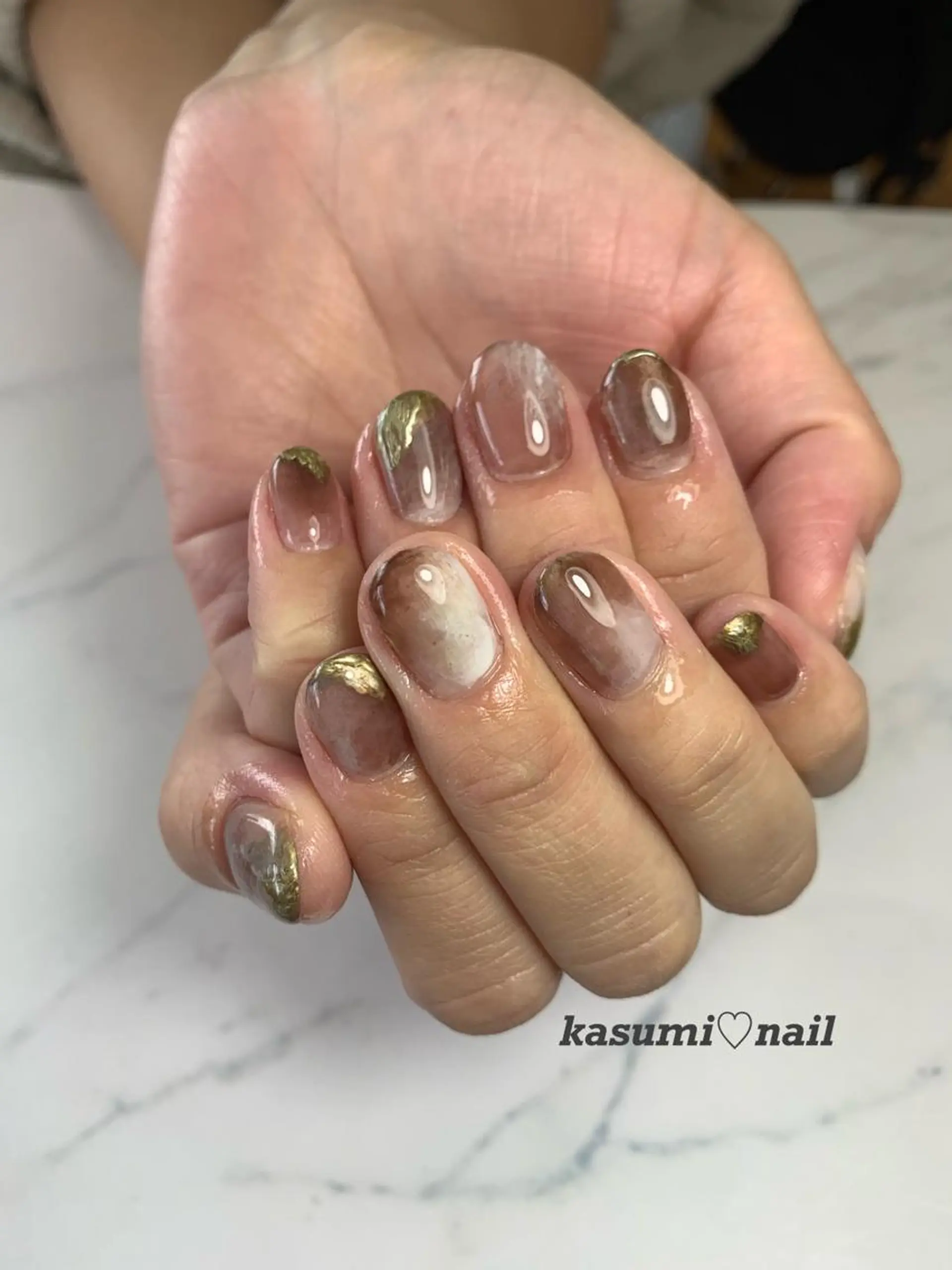 ネイル アートネイル フットネイル ジェルネイル ラメ(グリッター) ミラーネイル KASUMI♡ Nailのネイルデザイン
