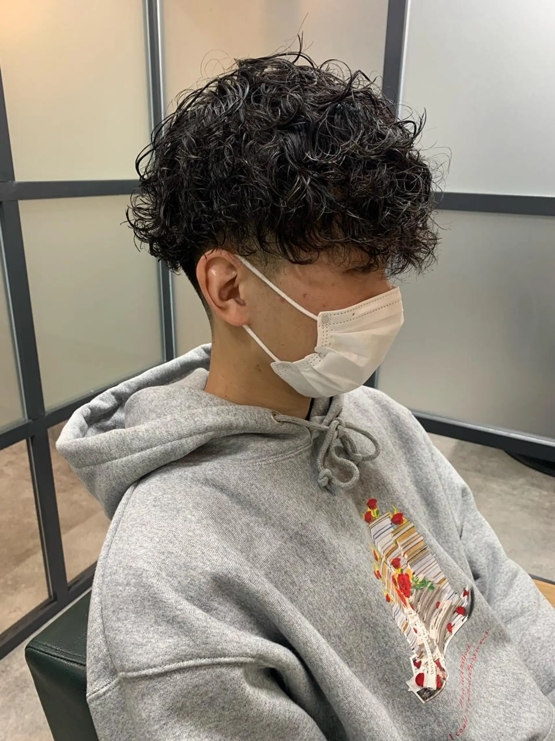 ショート パーマ メンズ カット パーマ 【S.BROOM】 店長　西川徹のヘアスタイル