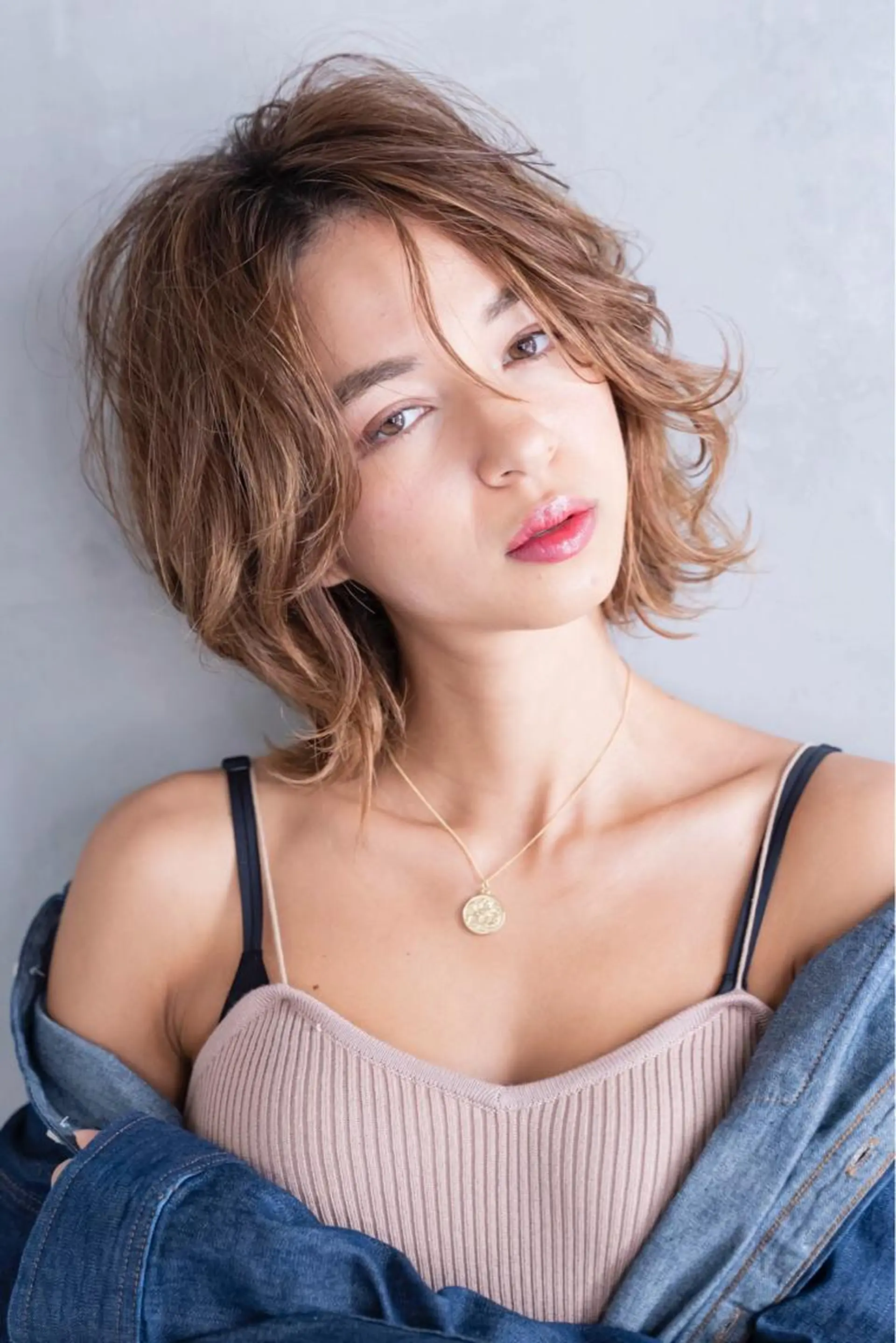 ミディアム ヘアカラー トリートメント ヘアセット IVE所属・ブリーチなし🤍 渋谷／原島杏奈のヘアスタイル